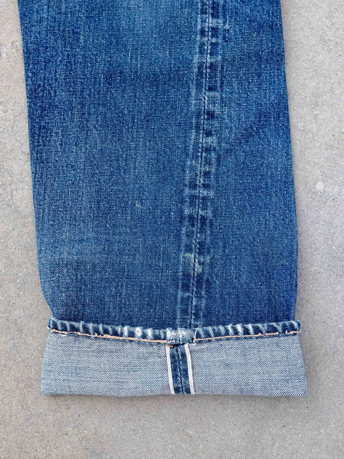 1960’s Levi’s Big E Intensely Faded, Whiskered, and Repaired 501s-32W