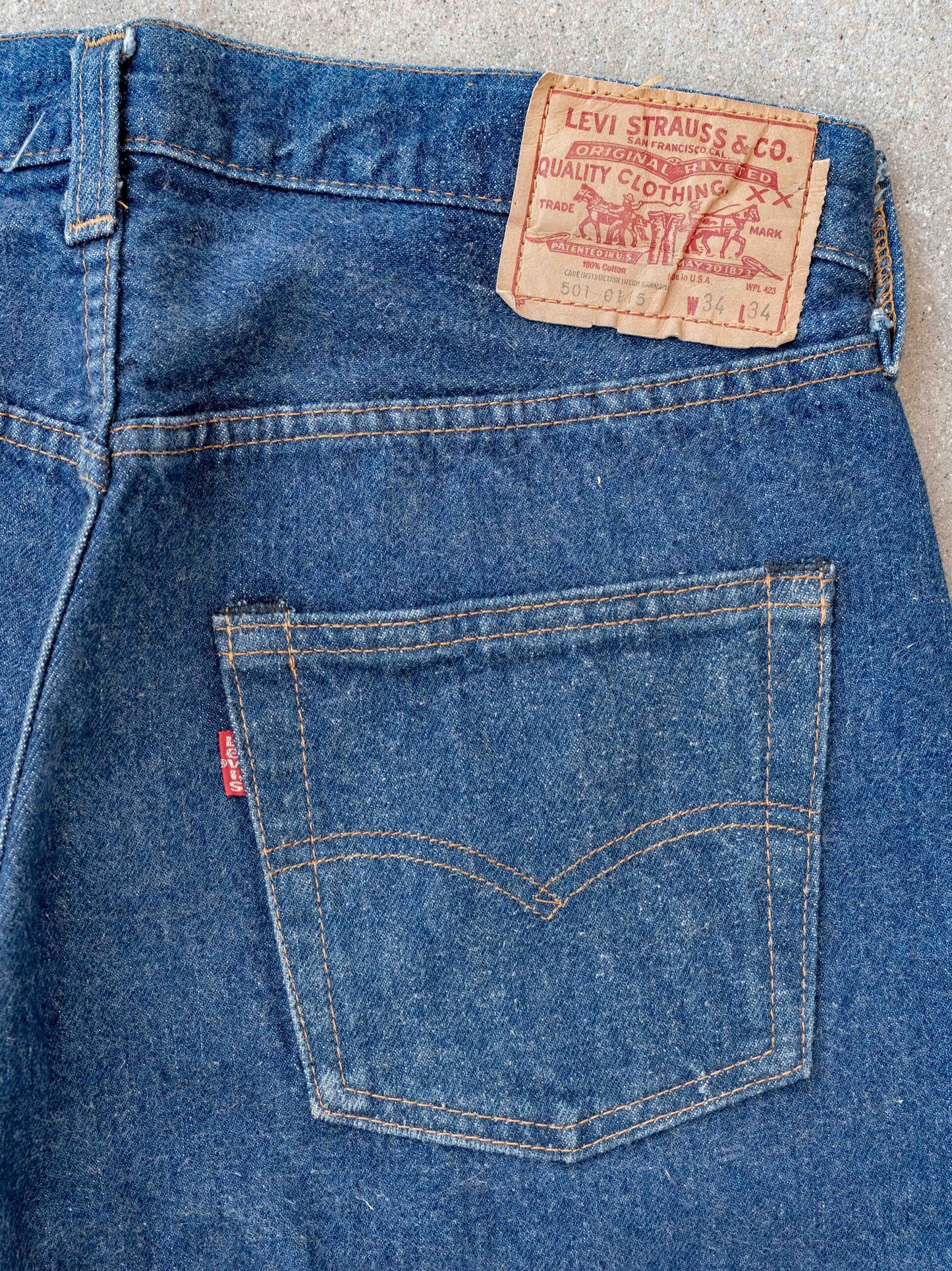 1980’s Levi’s Extremely Dark and Pristine Redline 501s-31W