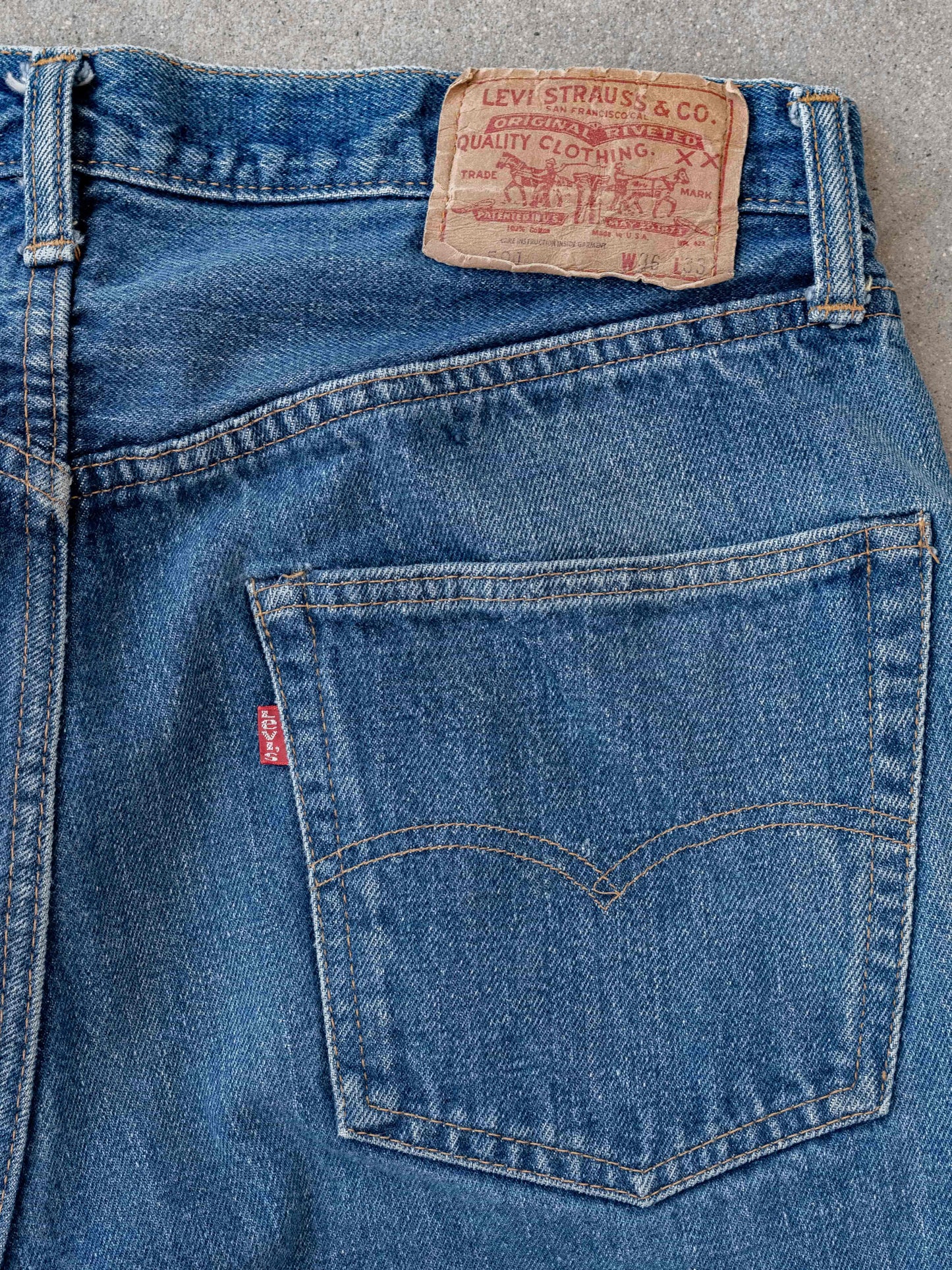 1970’s Levi’s Dark and Clean Single Stitch Selvedge 501s-34W