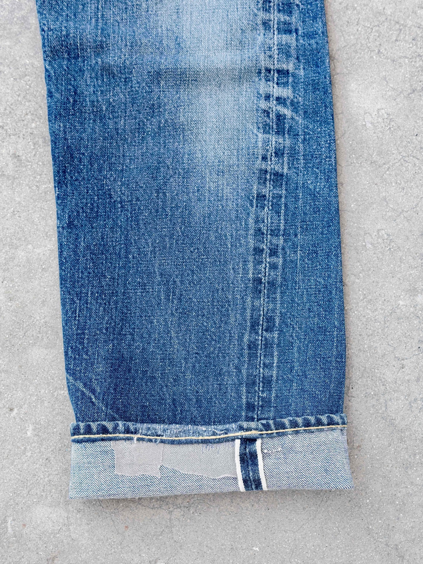 1960’s Levi’s Big E Whiskered and Repaired Lemon Thread 501s-30W