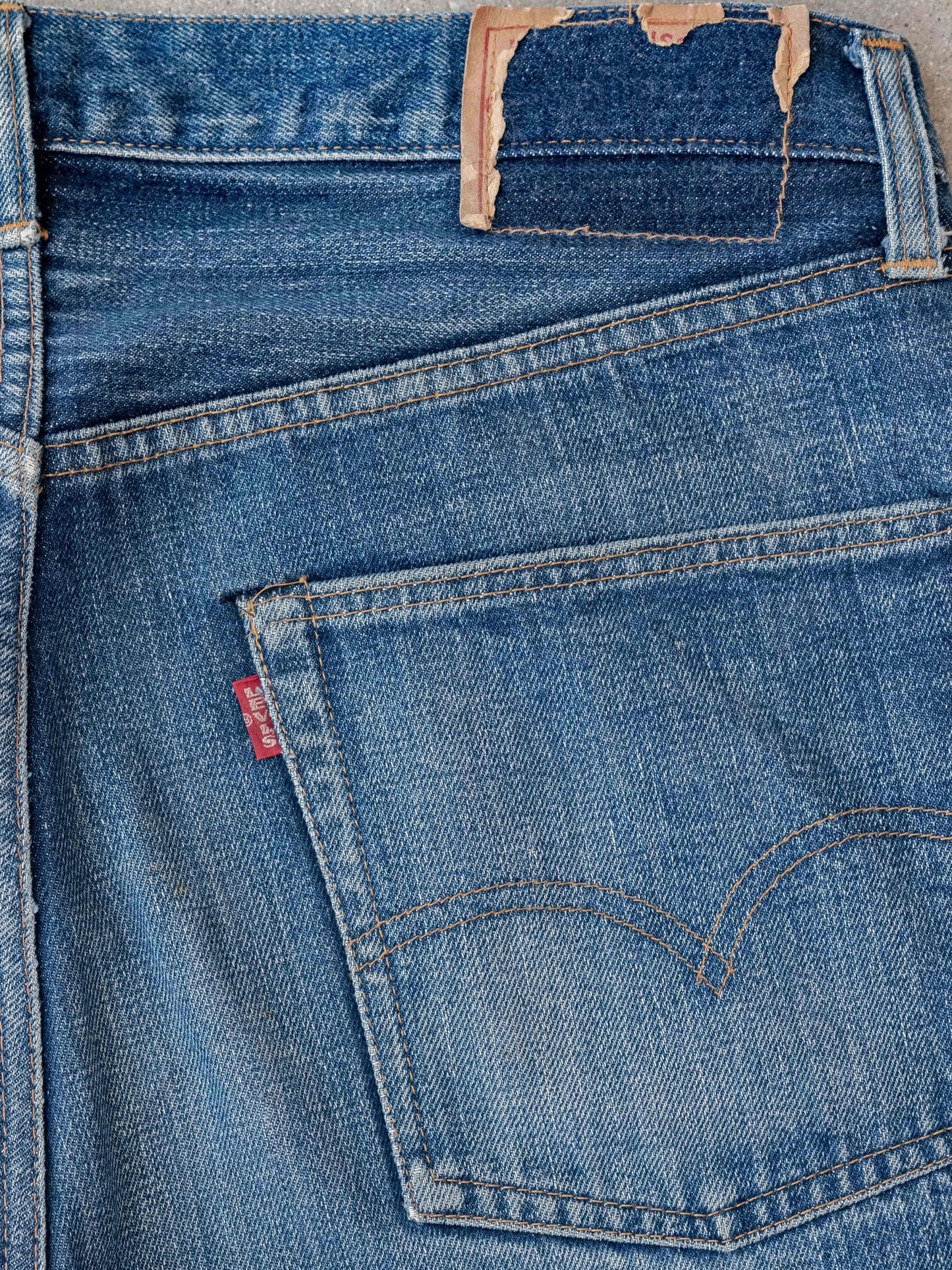 1960’s Levi’s Big E Solid Fades with Deep Indigo 501s-36W