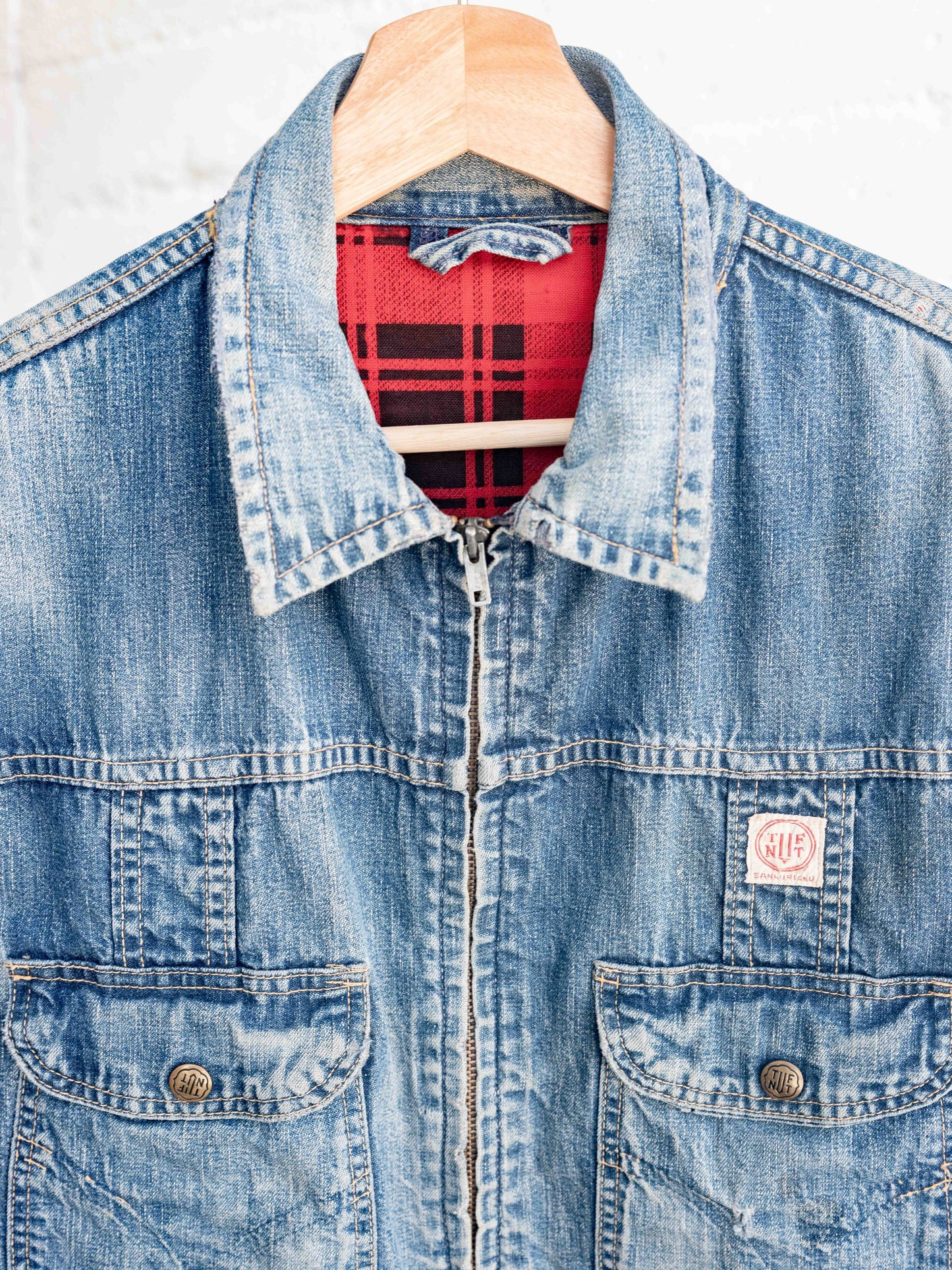 1950’s Tuf-Nut Flannel Lined Two Pocket Zip Up Jacket
