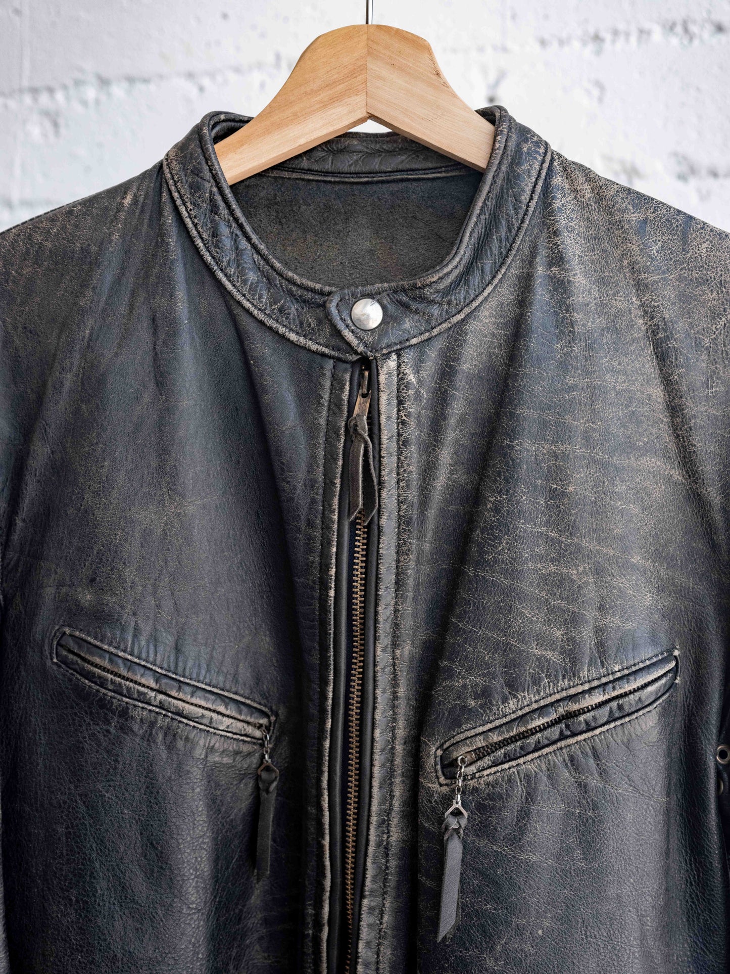 1960’s Cafe Style Heavy Patina Leather Jacket