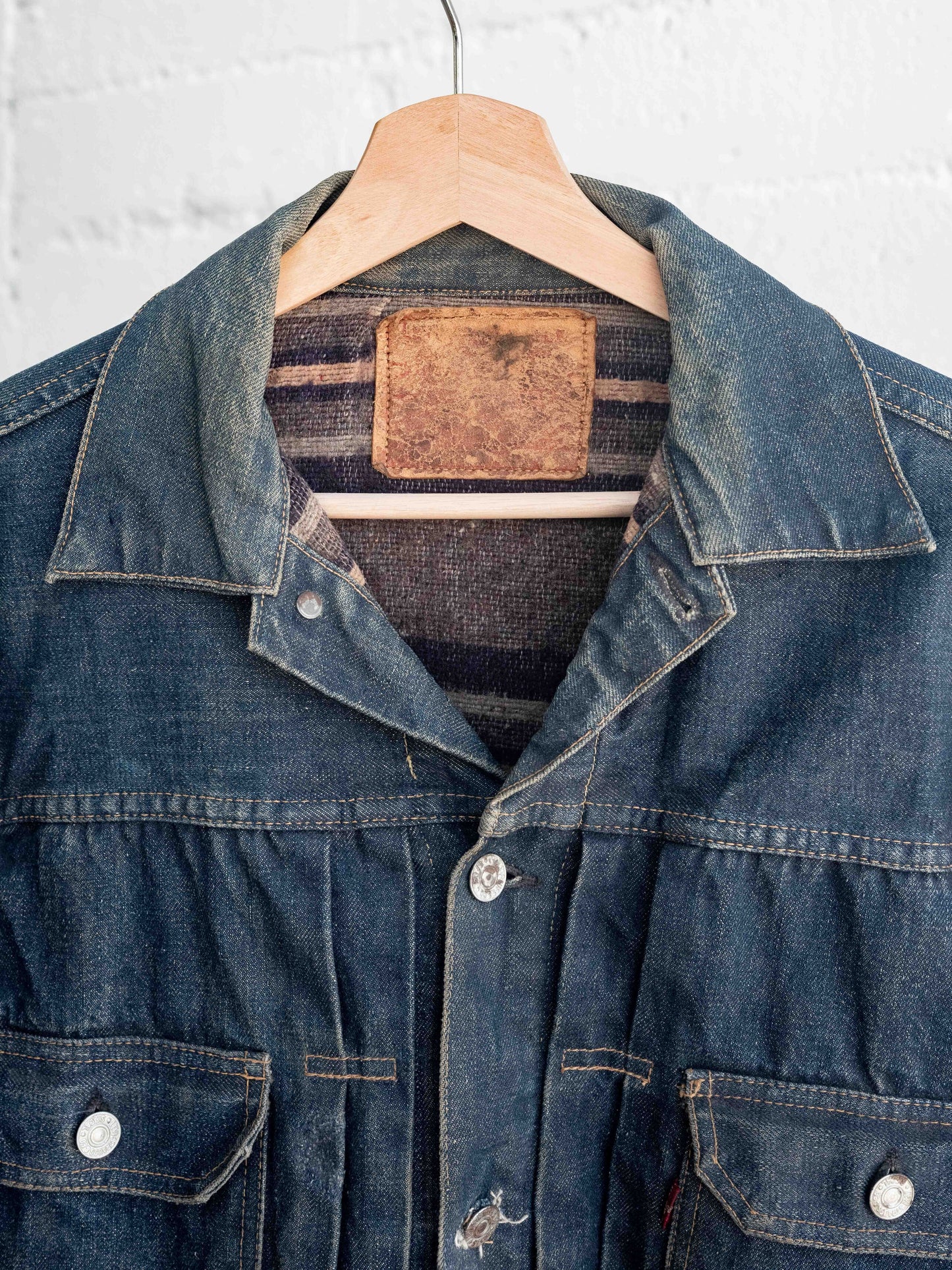 1950's Levi's Dark Type Two 517xx with Soft Leather Patch