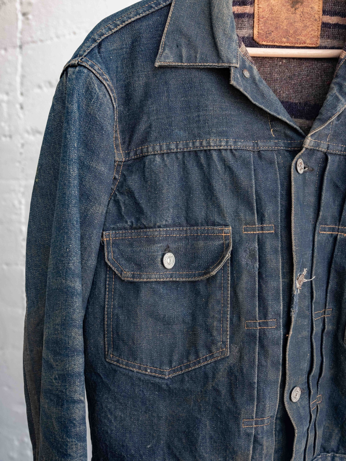 1950's Levi's Dark Type Two 517xx with Soft Leather Patch
