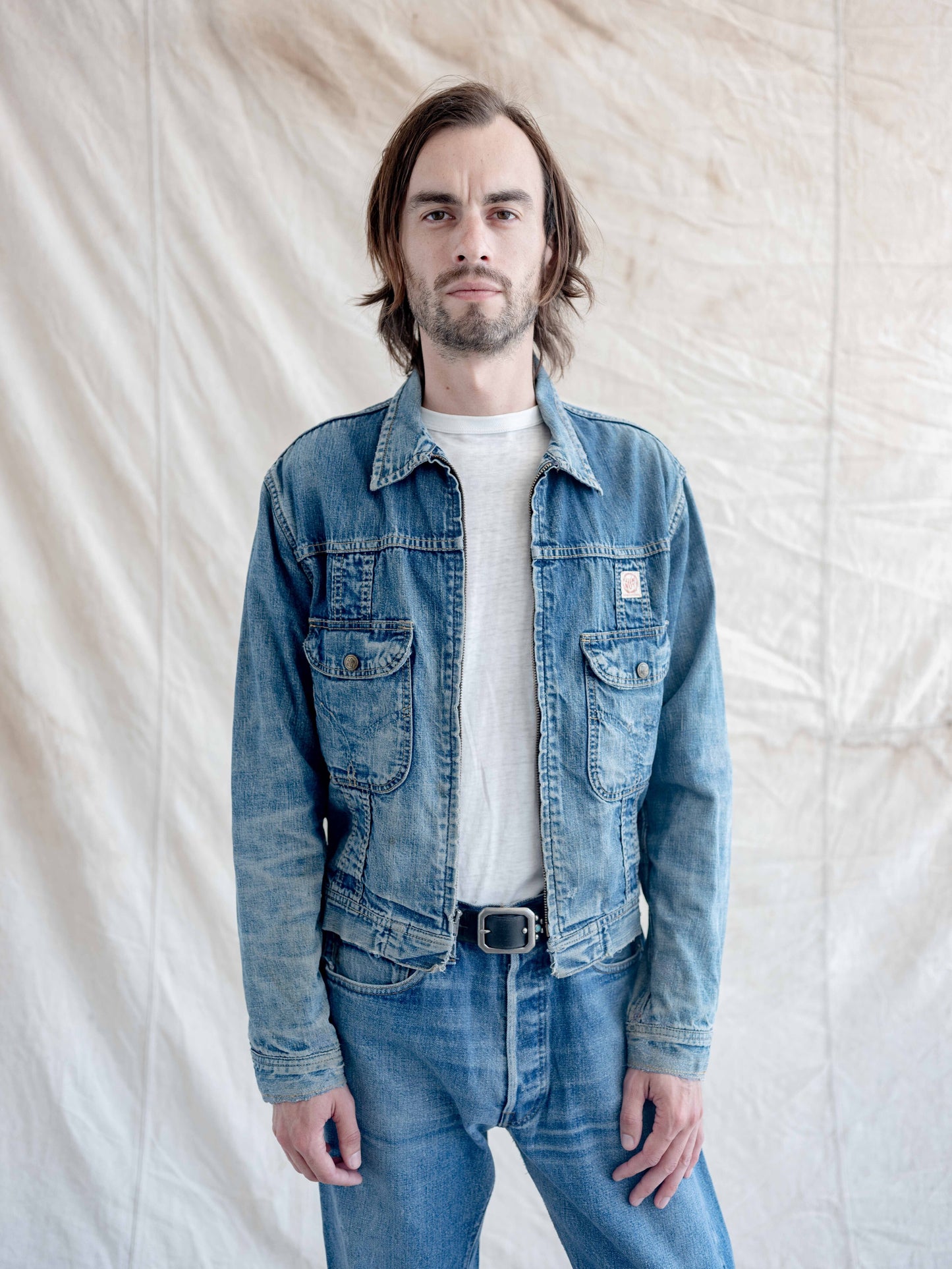 1950’s Tuf-Nut Flannel Lined Two Pocket Zip Up Jacket
