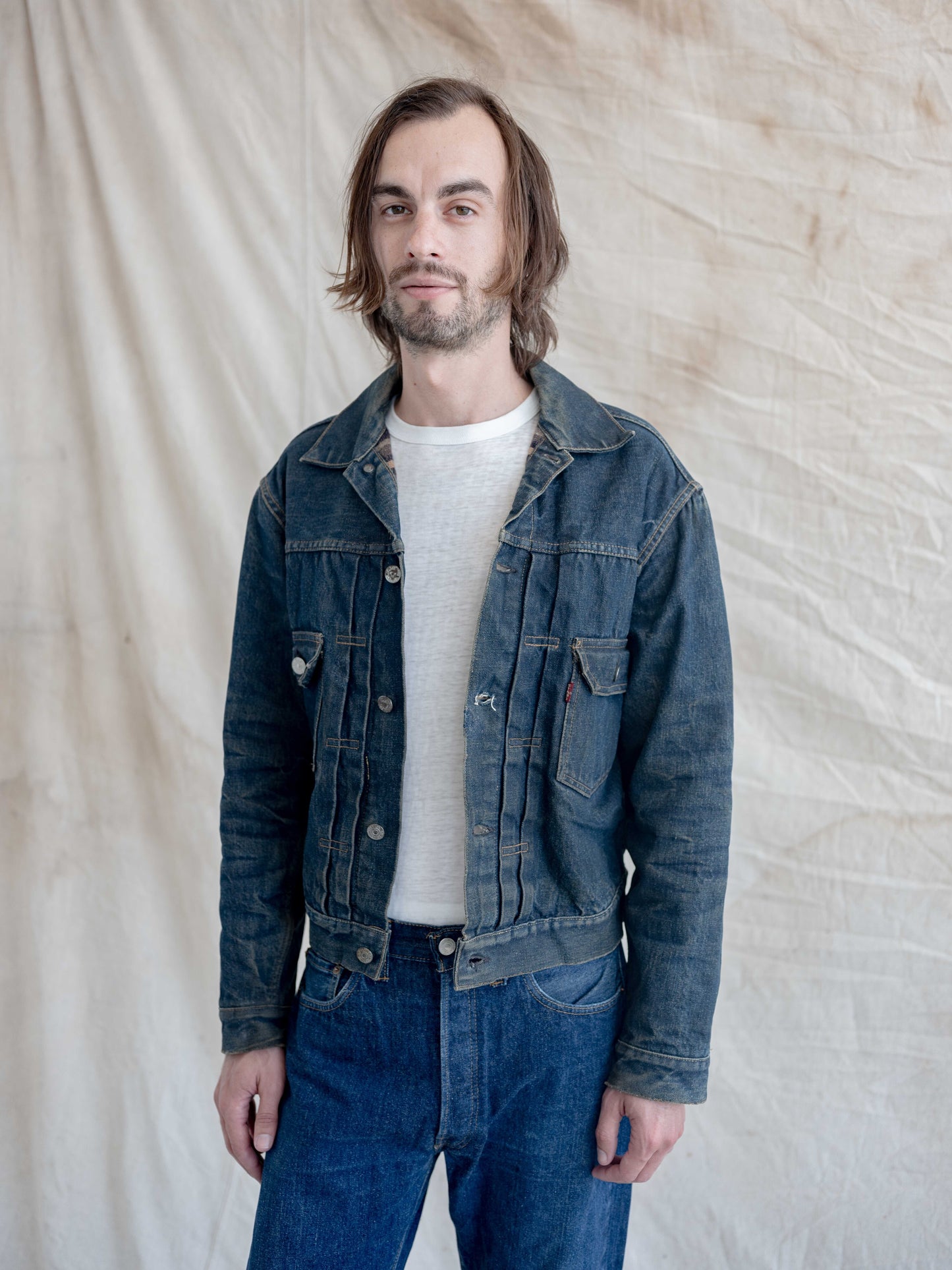 1950's Levi's Dark Type Two 517xx with Soft Leather Patch