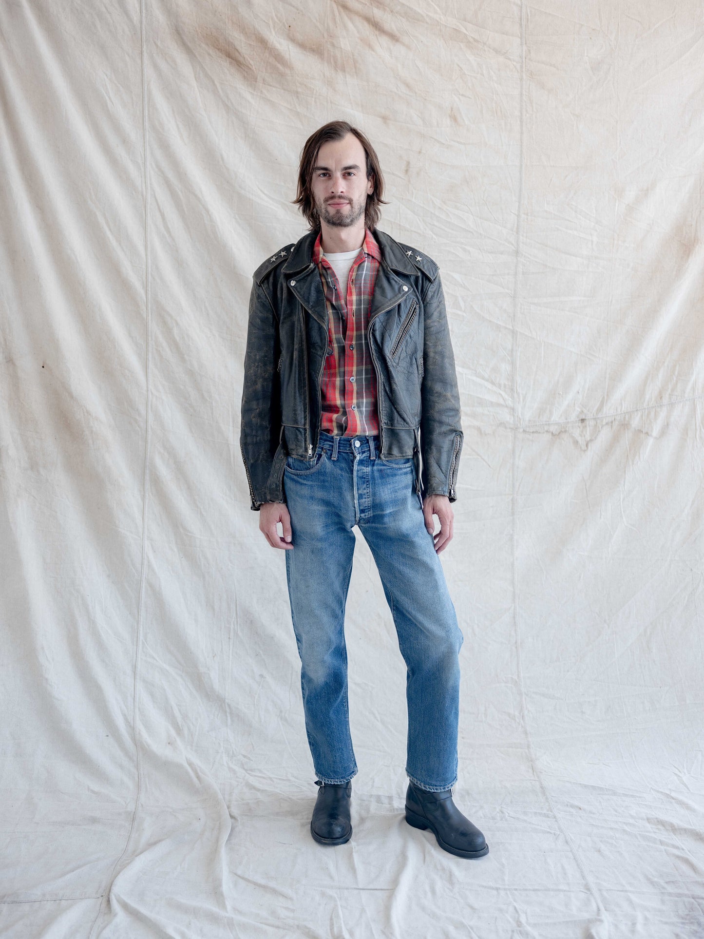 1960’s Levi’s Big E Faded and Repaired Mid Wash 501s-W:31