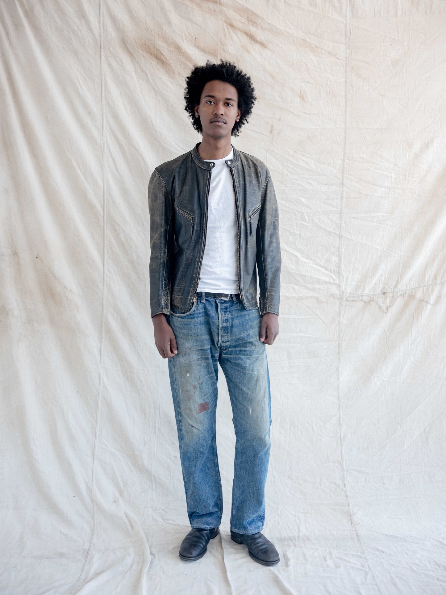 1960’s Levi’s Big E Thrashed and Painted 501s-37W