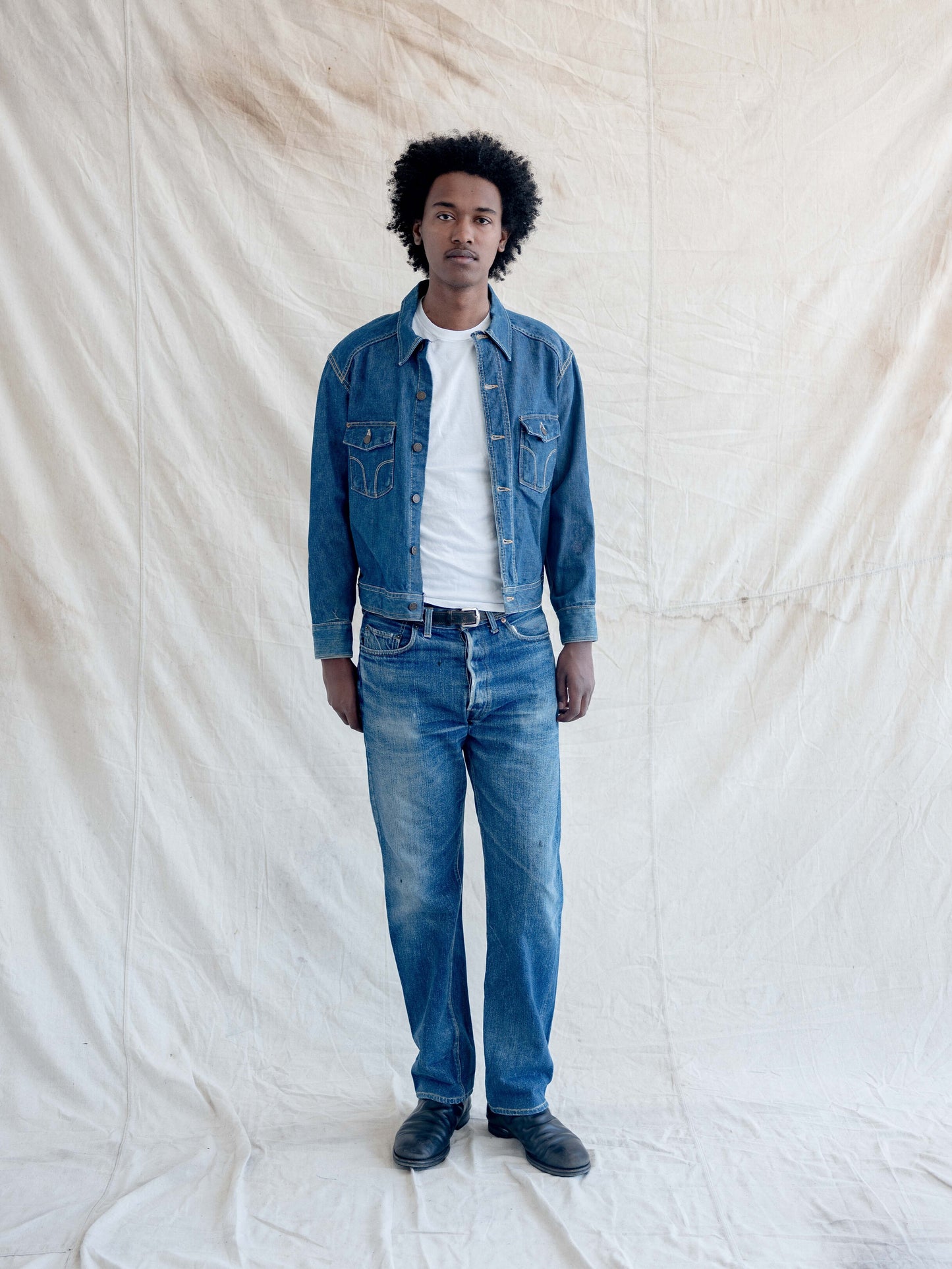 1960’s Levi’s Big E Solid Fades with Deep Indigo 501s-36W