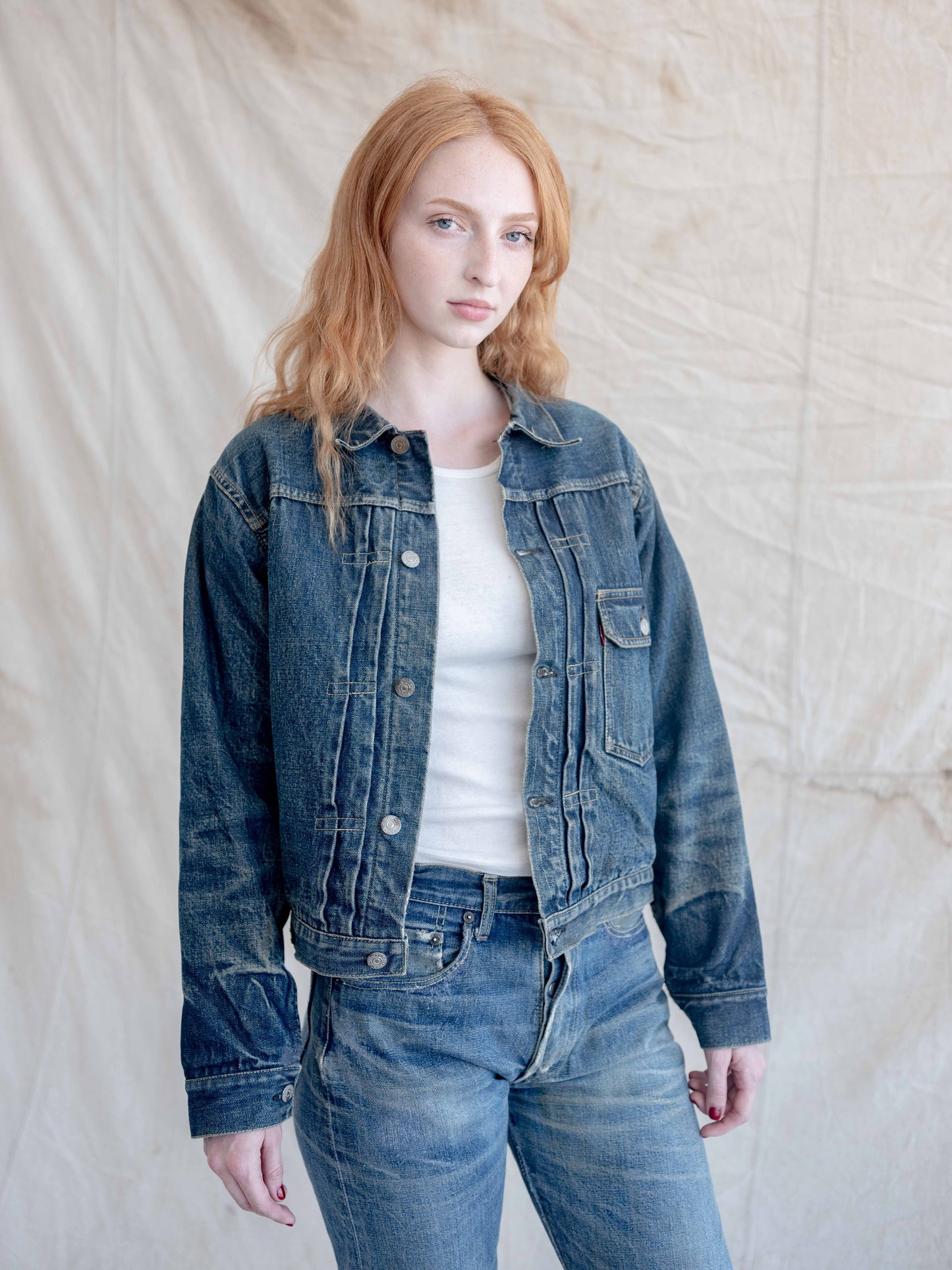 1940's Levis Type One Blanket Lined with Fading and Whiskering