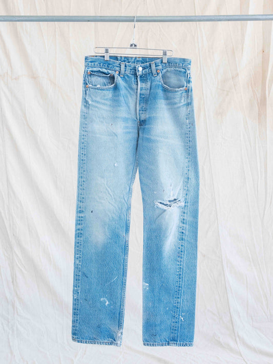 1980’s Thrashed and Splattered Levi’s 501s-33W