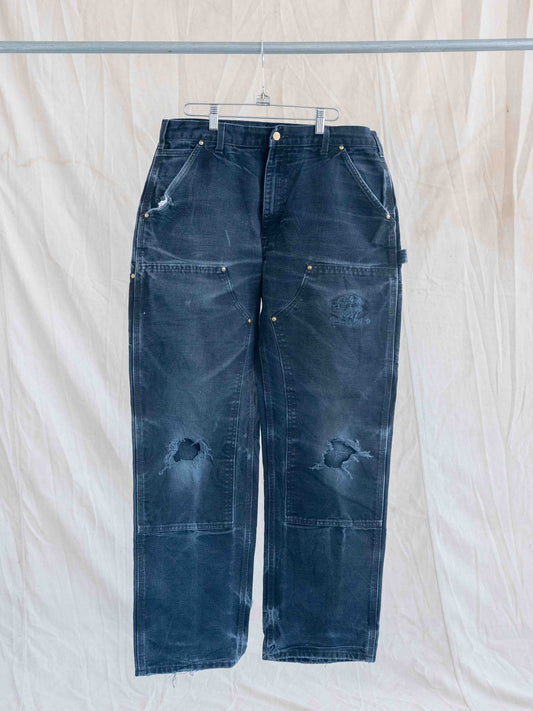 1990’s/2000’s Thrashed and Worn Black Carhartt Doubleknees-35W