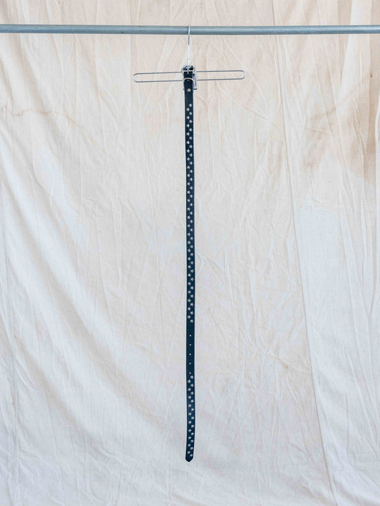 Hollywood Trading Company Silver Star Belt with Extended Tail-W28/30