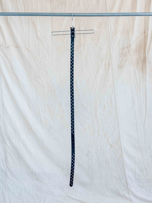 Hollywood Trading Company Silver Star Belt with Extended Tail-W30/32