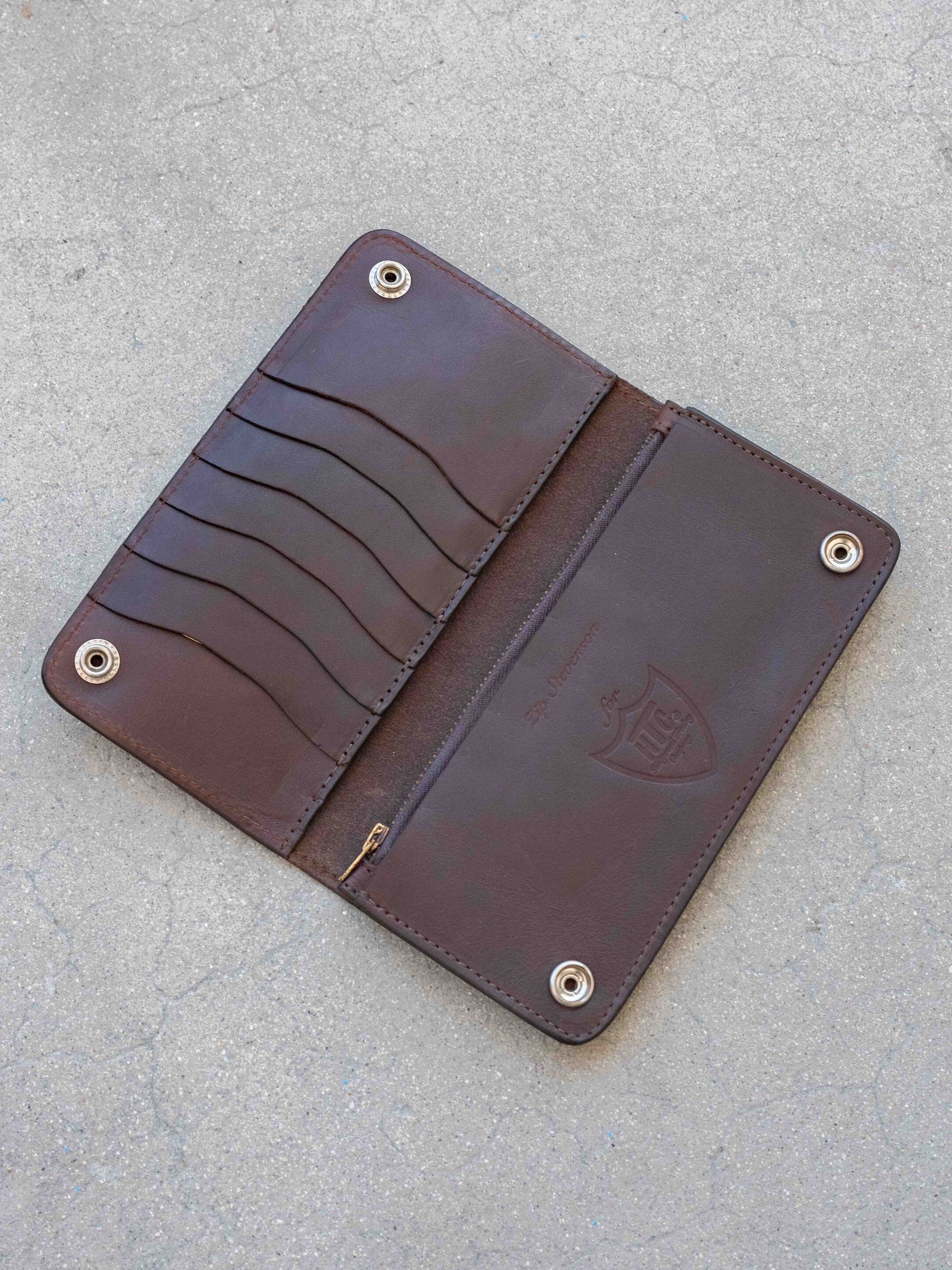 Hollywood Trading Company Studded Chocolate Brown Wallet with