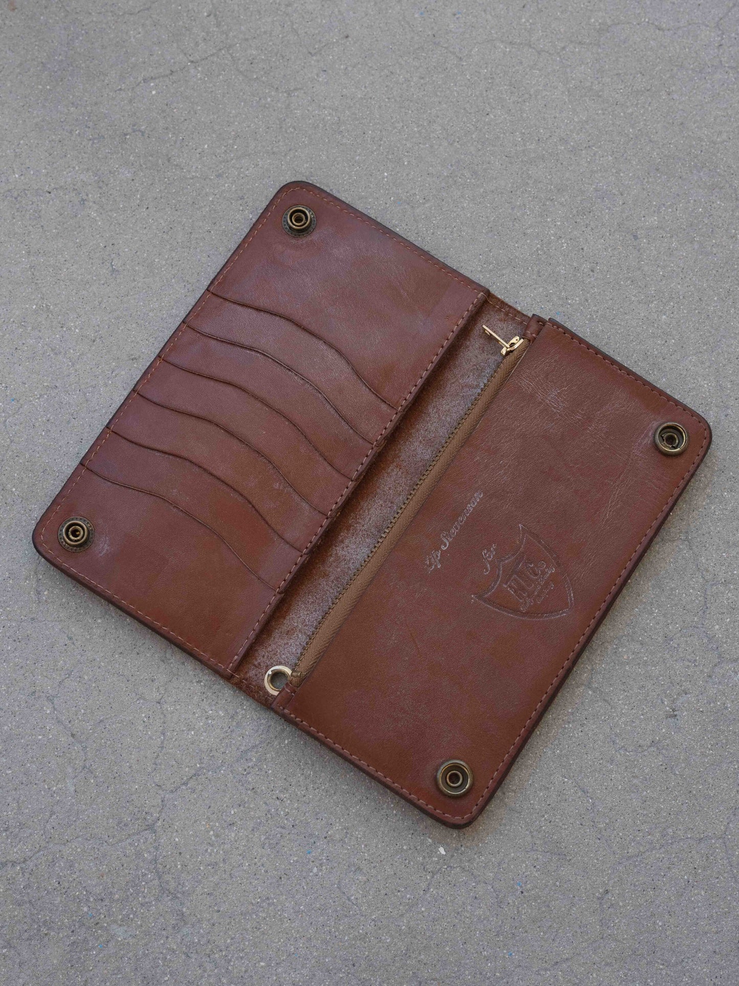 Hollywood Trading Company Brown Wallet with Flower Studding