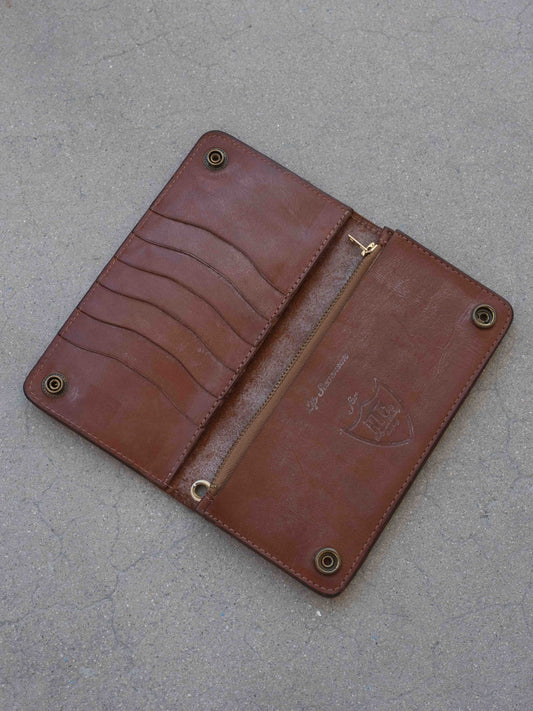 Hollywood Trading Company Brown Wallet with Flower Studding