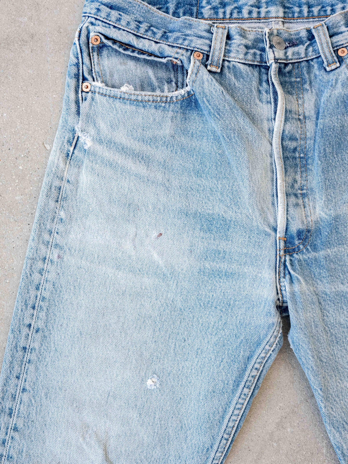 1980’s Thrashed and Splattered Levi’s 501s-33W
