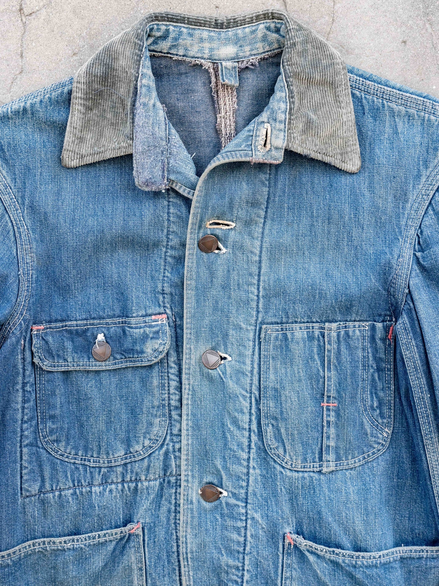 1950’s/1960’s Unbranded Tattered and Stained Chore Coat