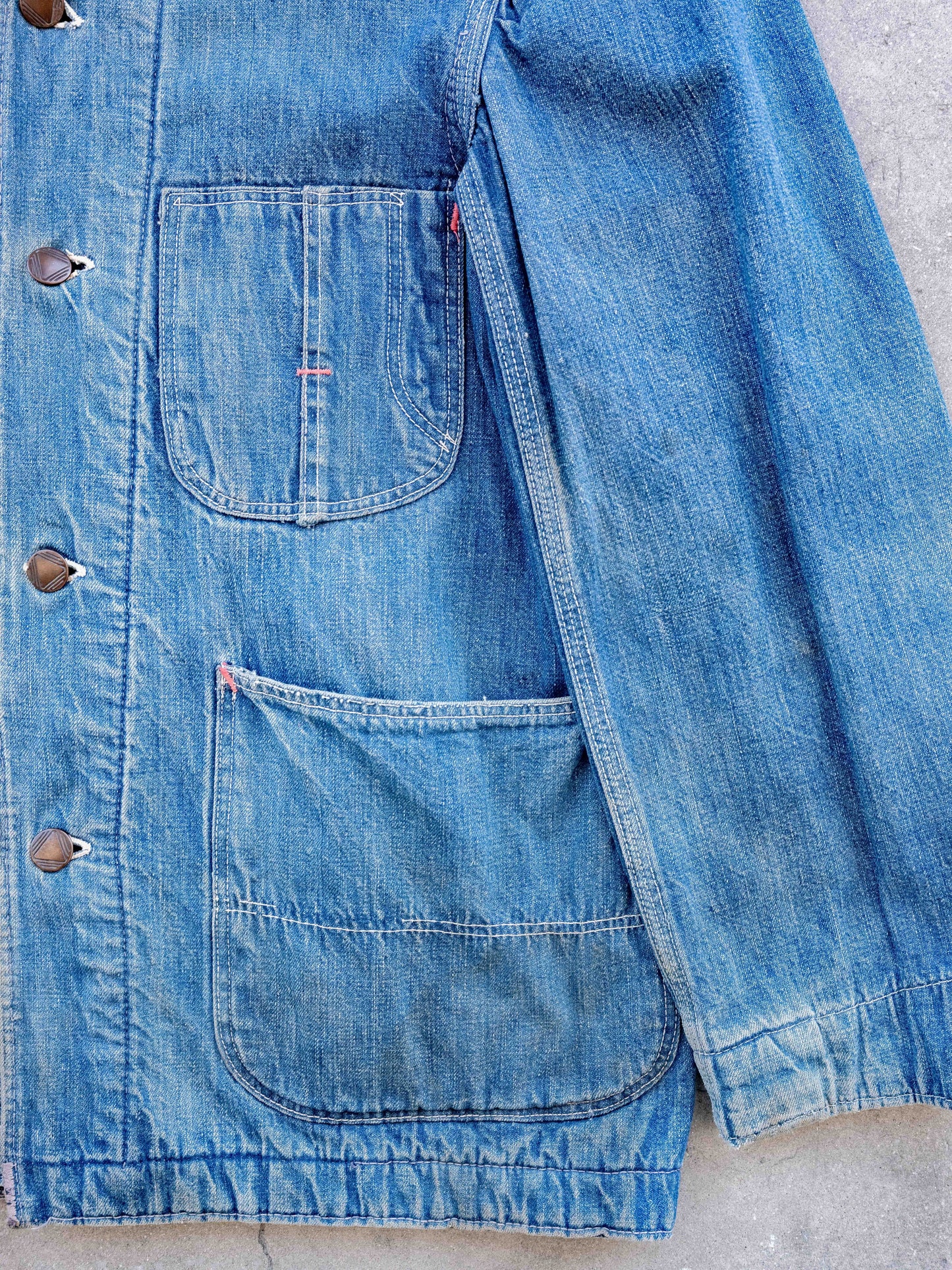 1950’s/1960’s Unbranded Tattered and Stained Chore Coat