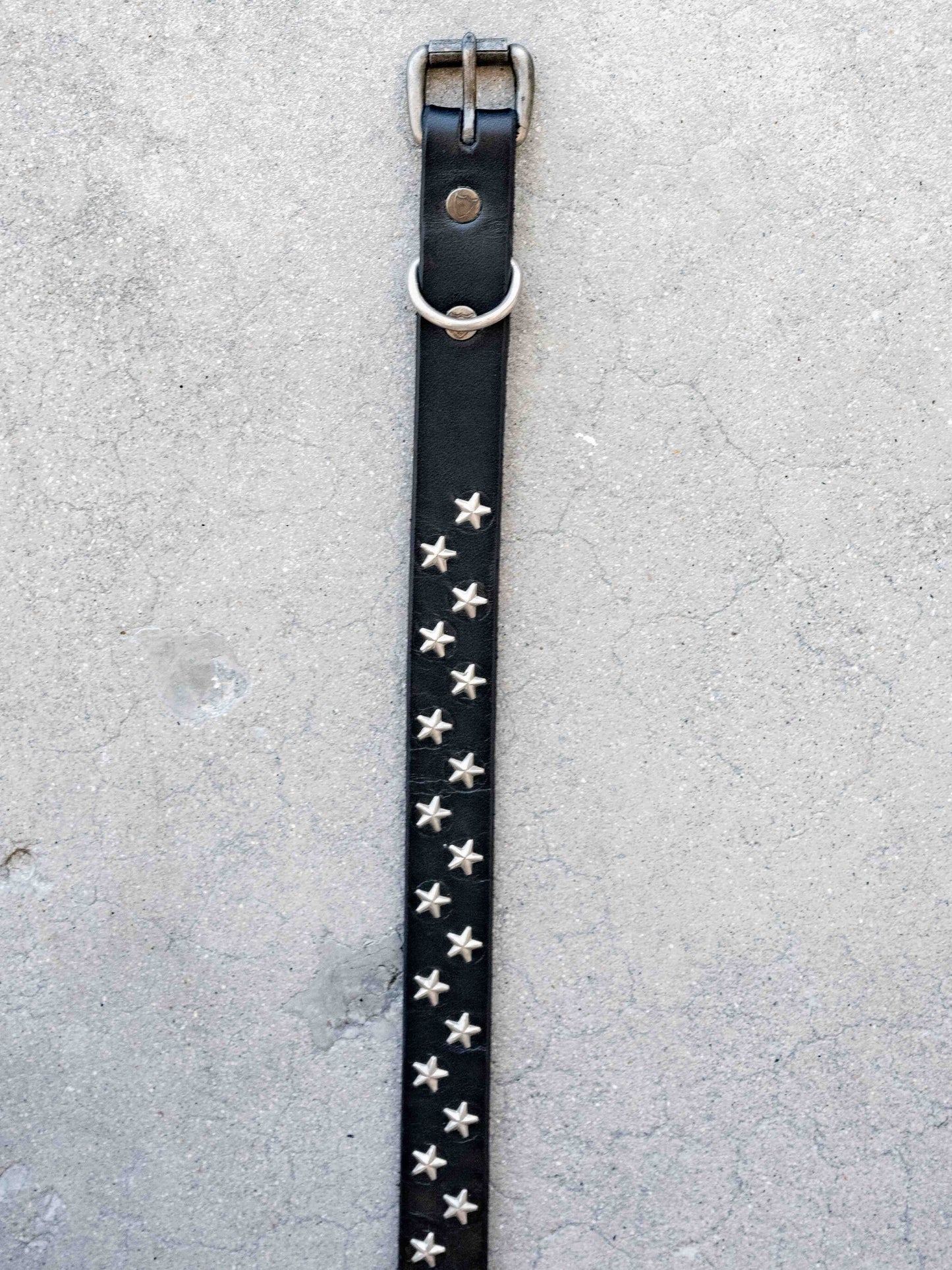 Hollywood Trading Company Silver Star Belt with Extended Tail-W30/32