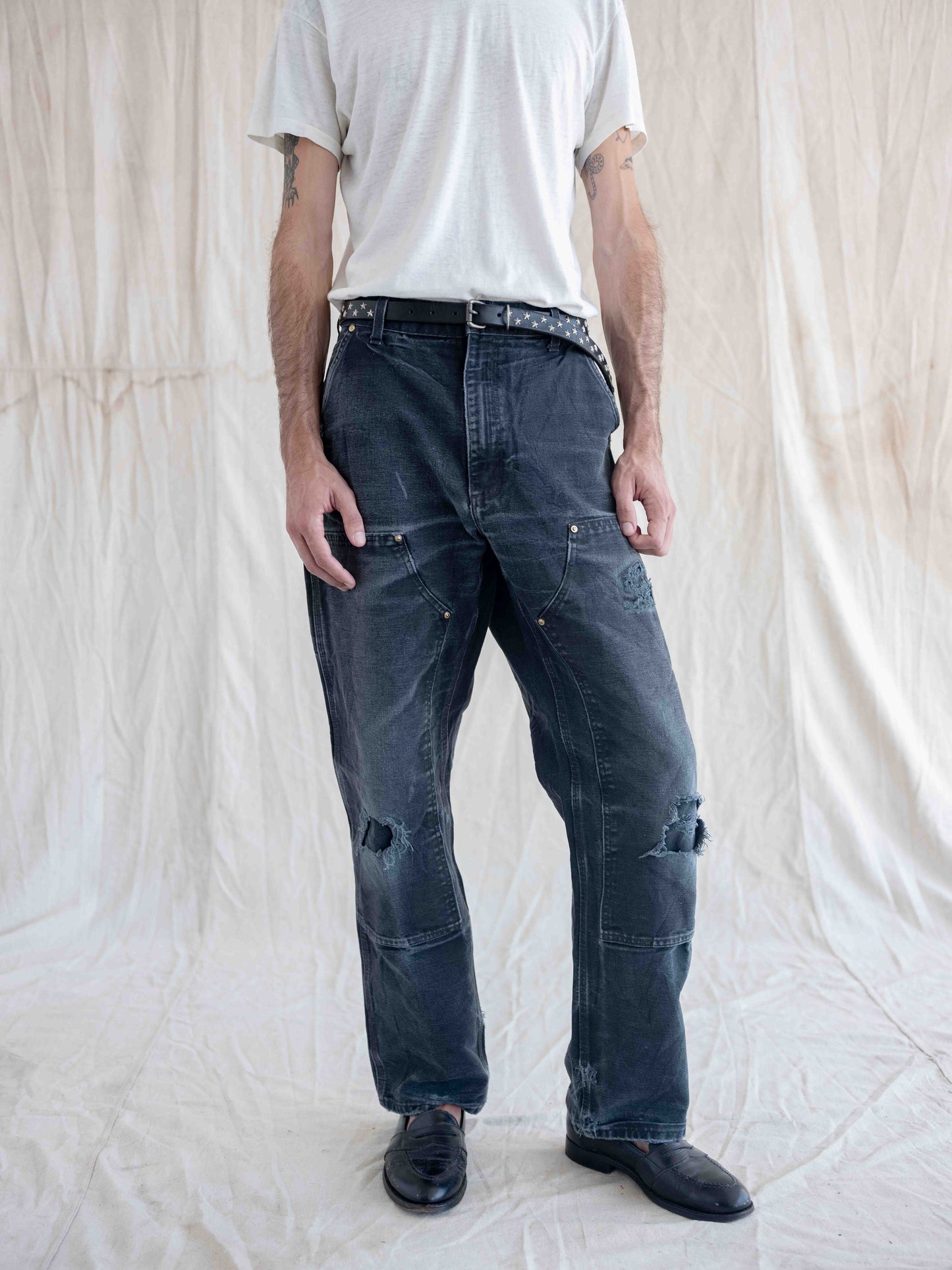 1990’s/2000’s Thrashed and Worn Black Carhartt Doubleknees-35W