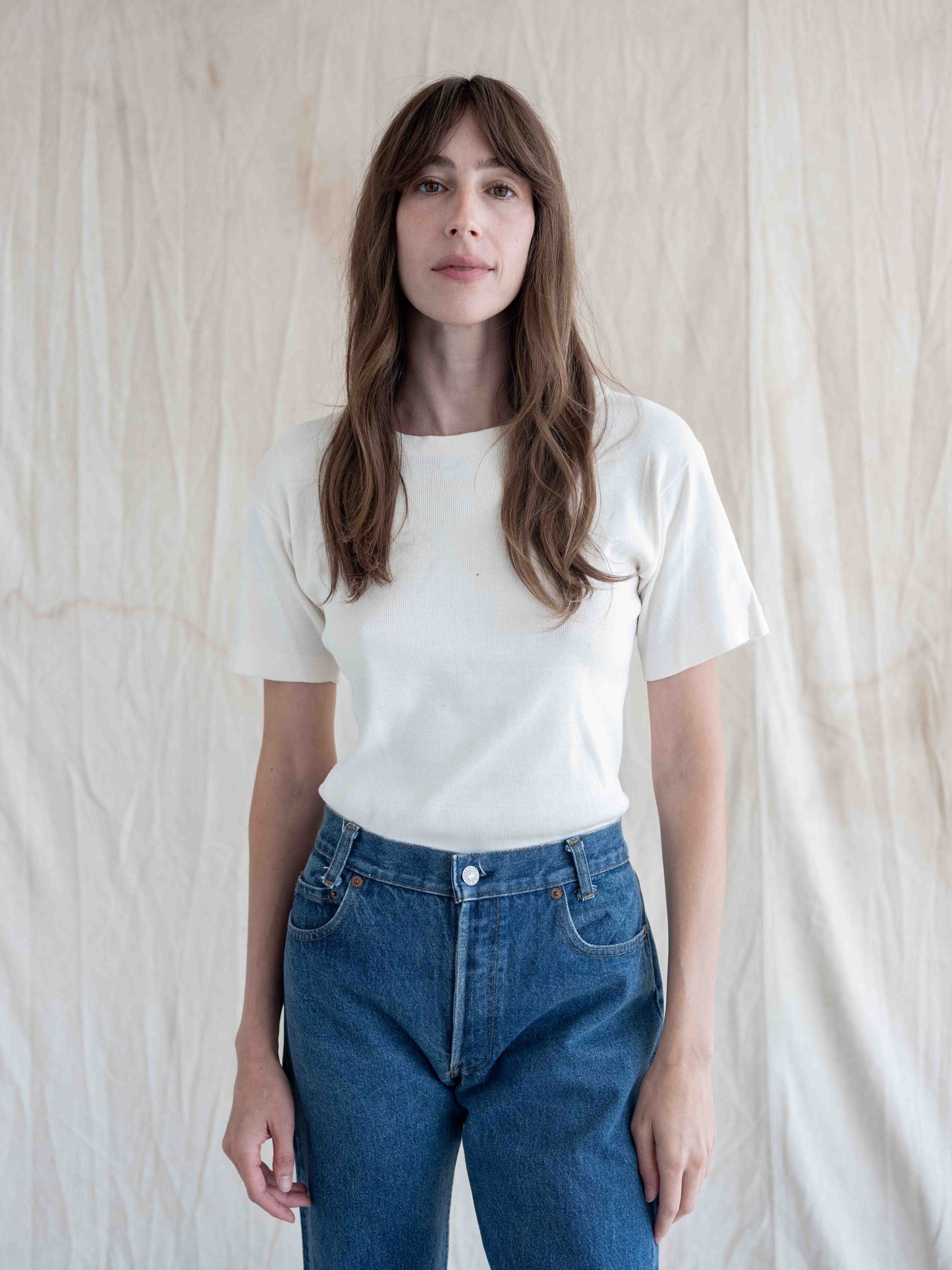 1950’s Ribbed All Cotton Blank Tee