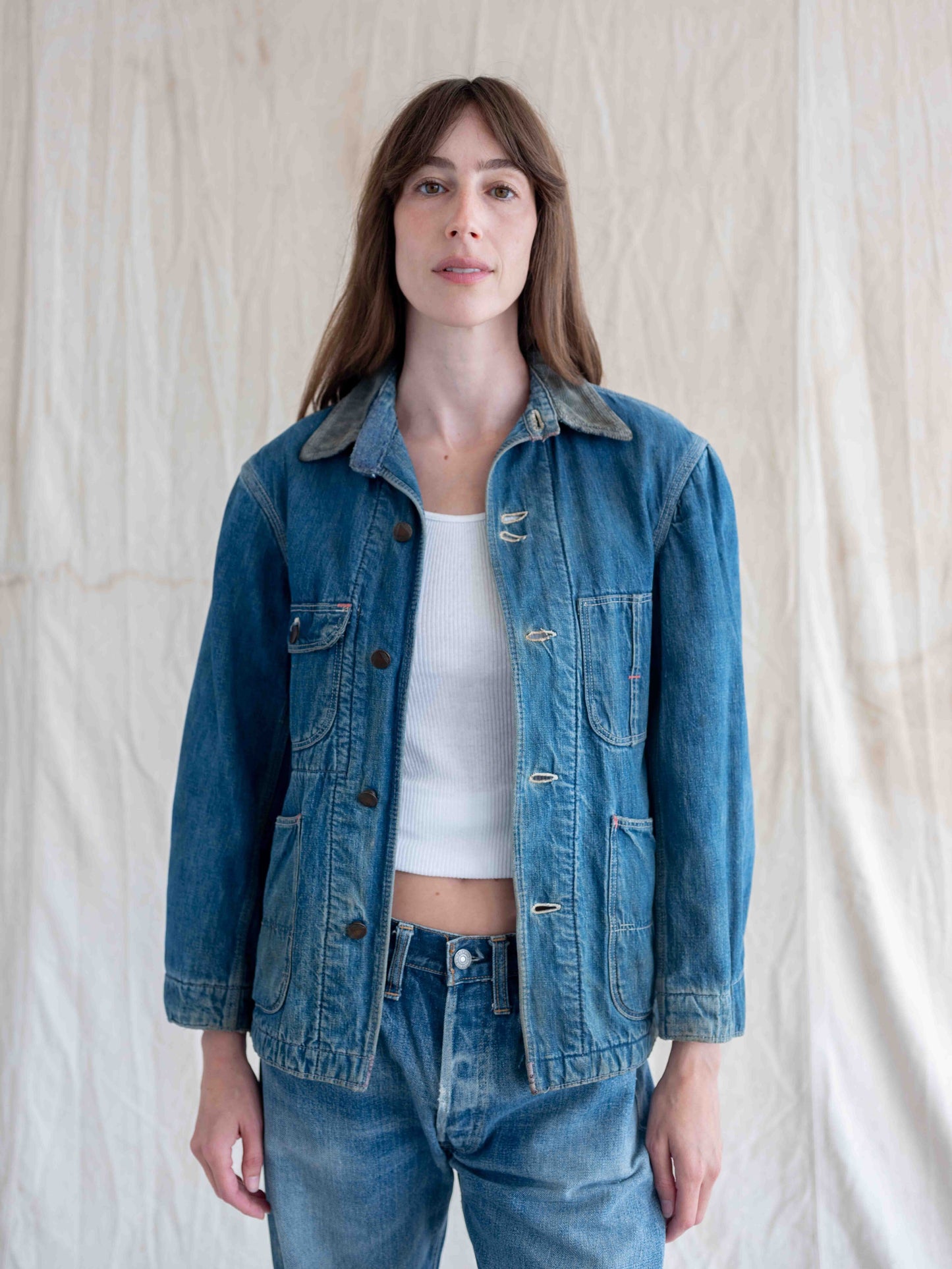 1950’s/1960’s Unbranded Tattered and Stained Chore Coat