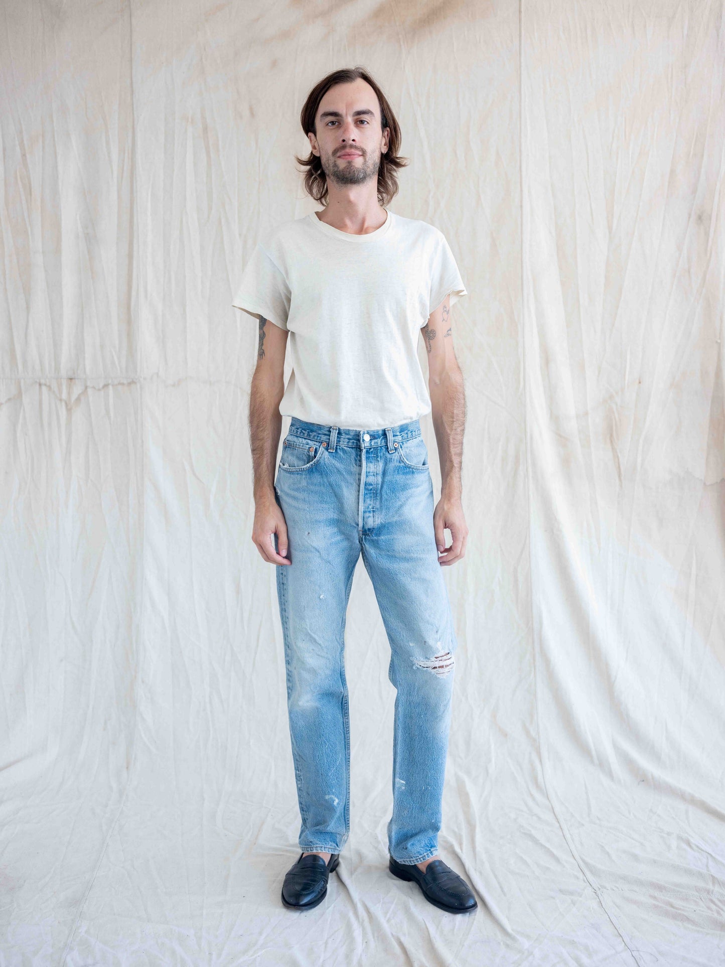 1980’s Thrashed and Splattered Levi’s 501s-33W