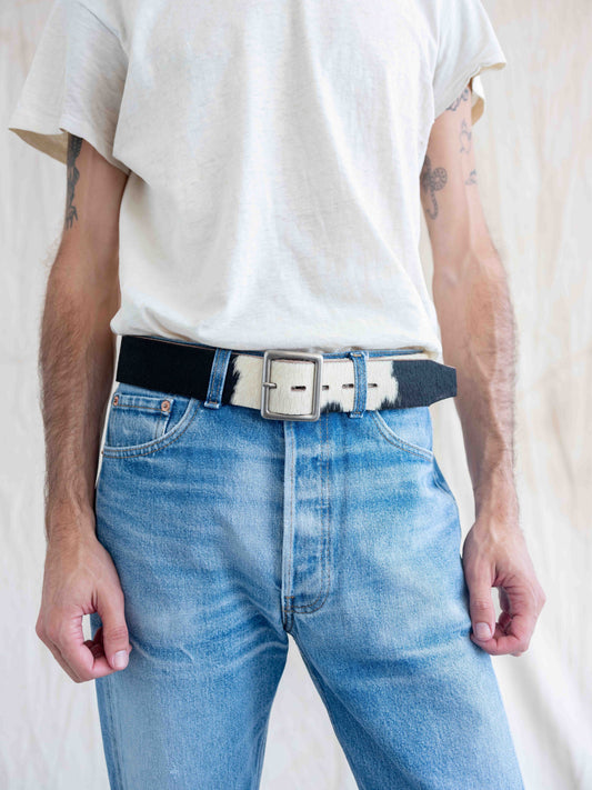Hollywood Trading Company Cowhide Belt-W32/34
