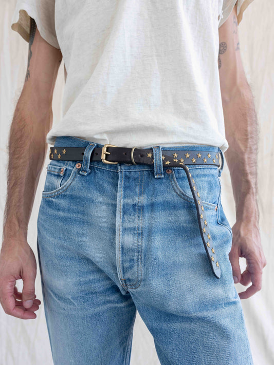 Hollywood Trading Company Gold Star Extended Tail Belt-W28/30