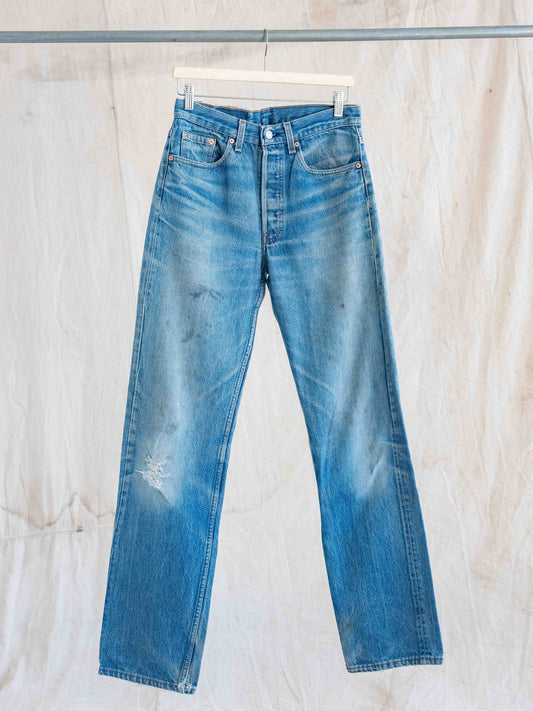1990’s Whiskered and Dirtied Levi’s 501s 31W