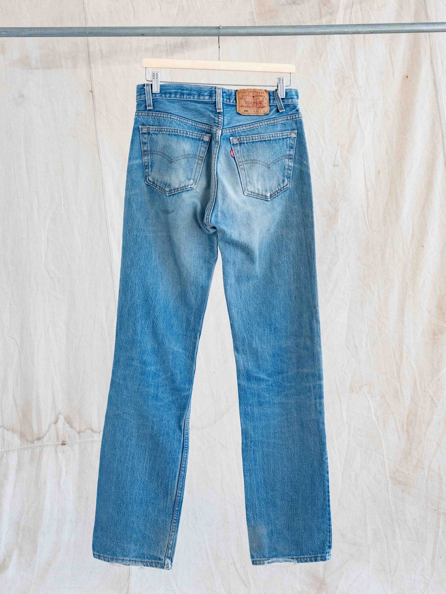 1990’s Whiskered and Dirtied Levi’s 501s 31W