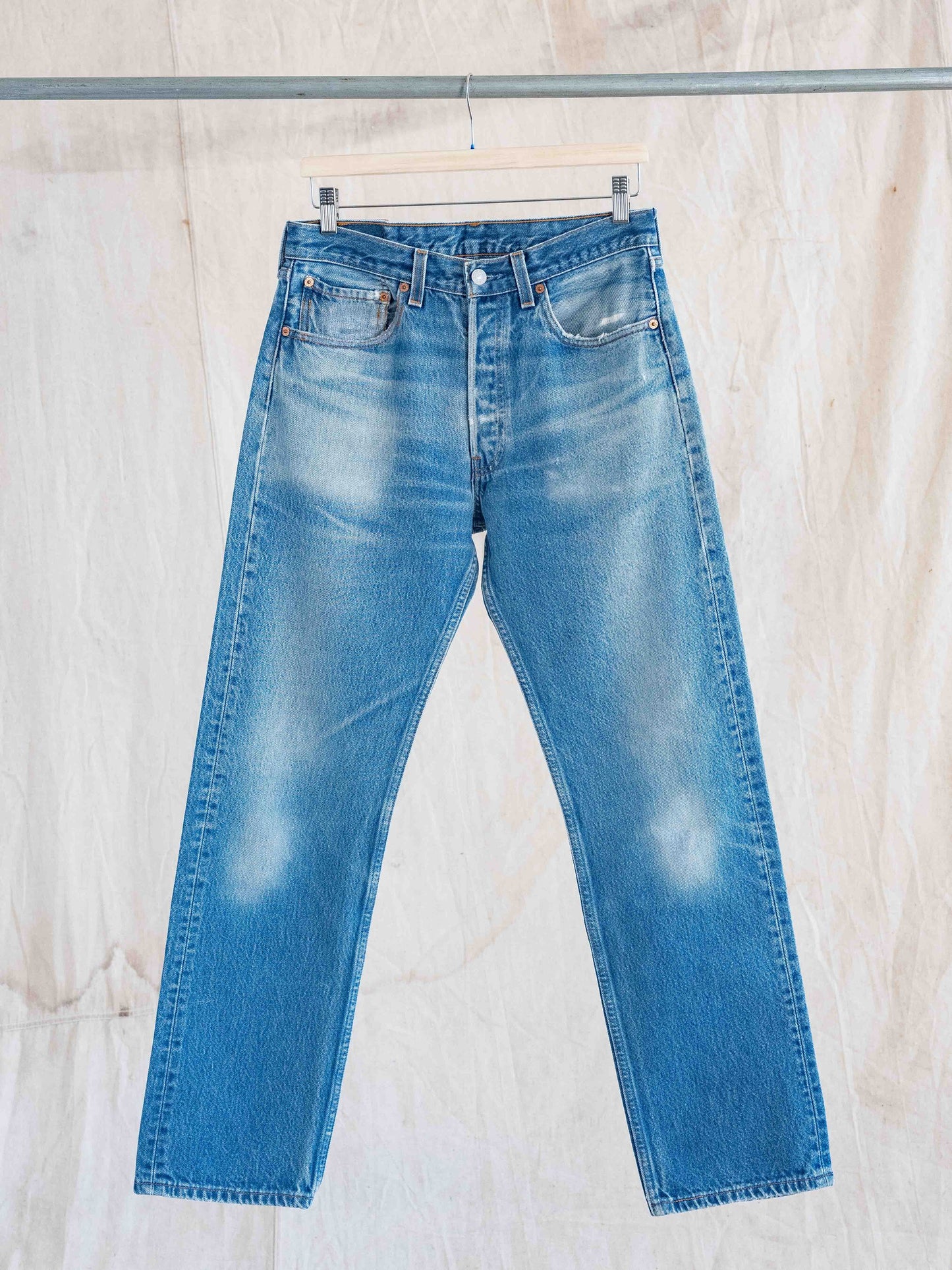 1990’s Soft and Repaired Midwash Levi’s 501’s 32W