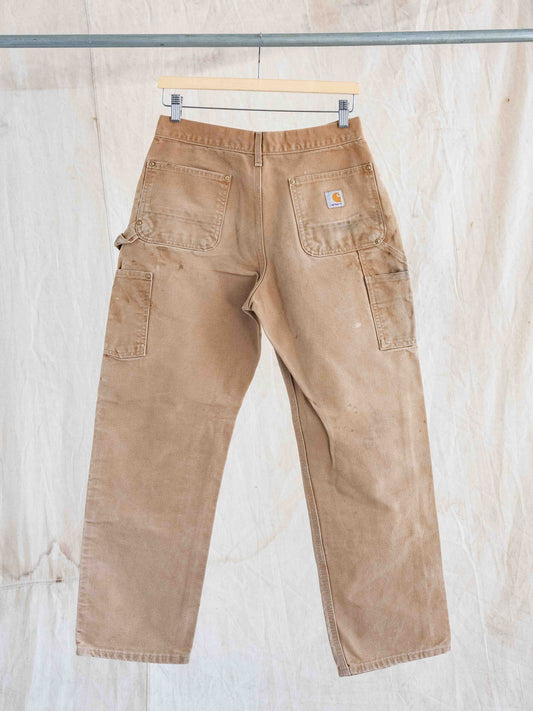 1990’s/2000's Faded and Paint Splattered Duck Carhartt Doubleknees 30W