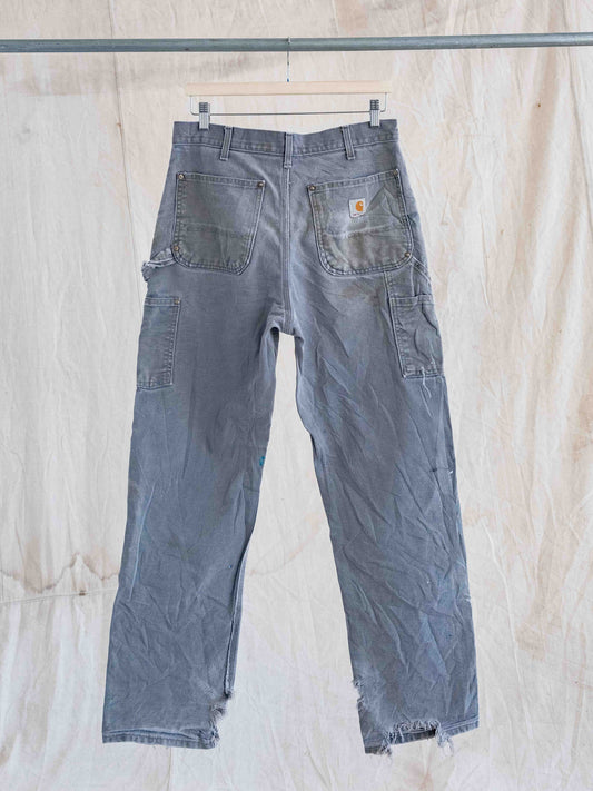 1990’s/2000’s Thrashed and Splattered Grey Carhartt Doubleknees 32W