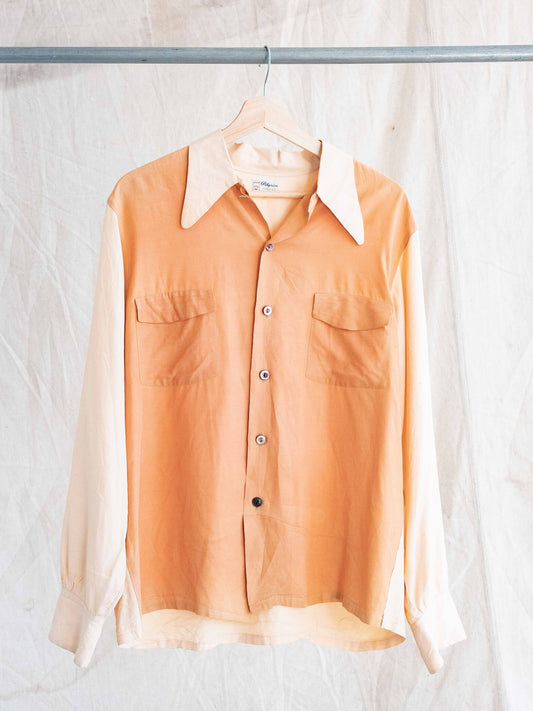 1950’s Pilgrim Sportswear Nylon Two-Tone Flap Pocket Shirt