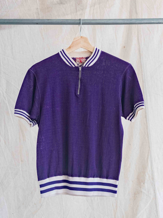 1960’s Rayon/Cotton Blend Purple Sportswear Top