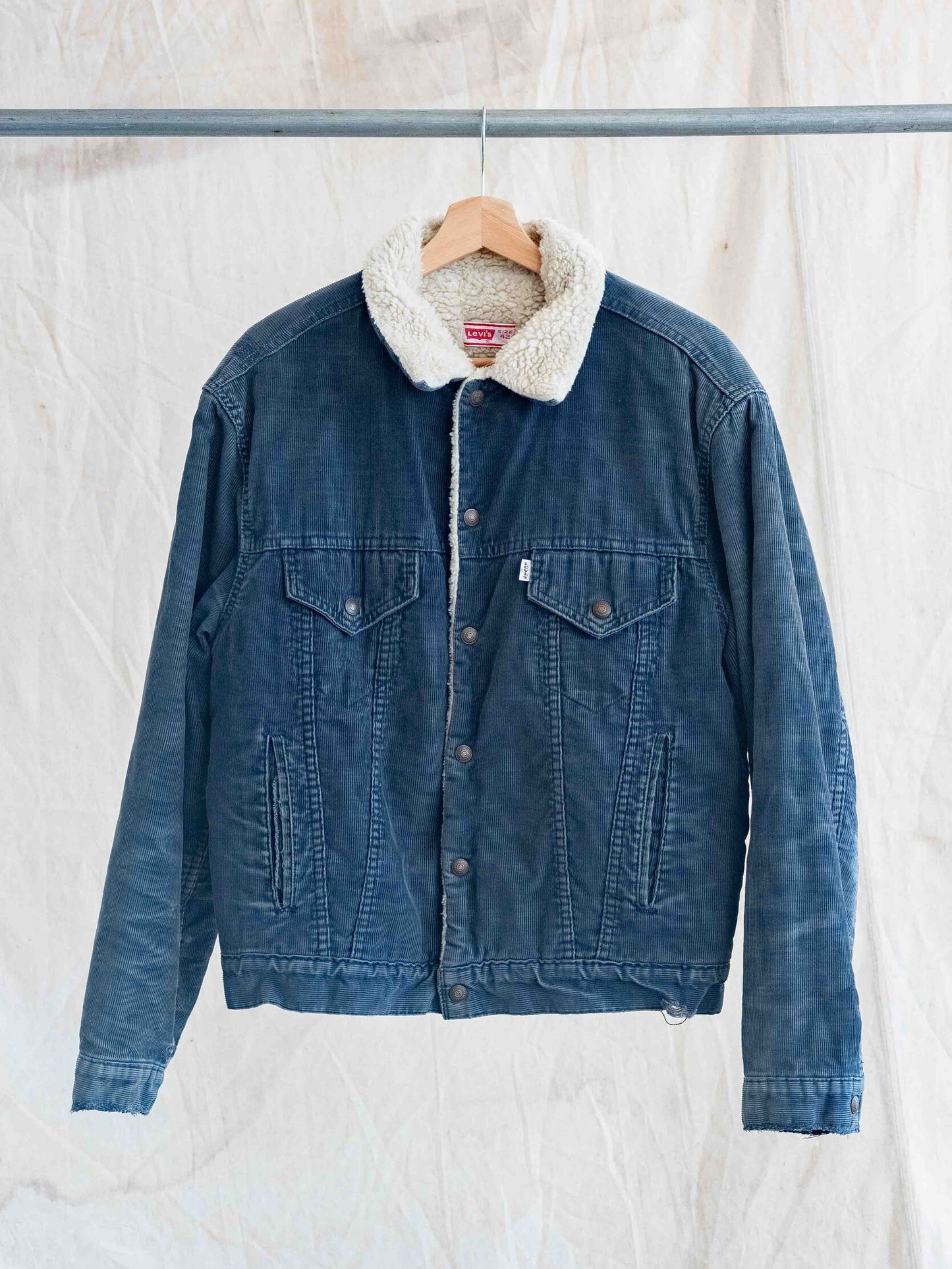 1980’s Faded Blue Levi’s Corduroy Sherpa Jacket