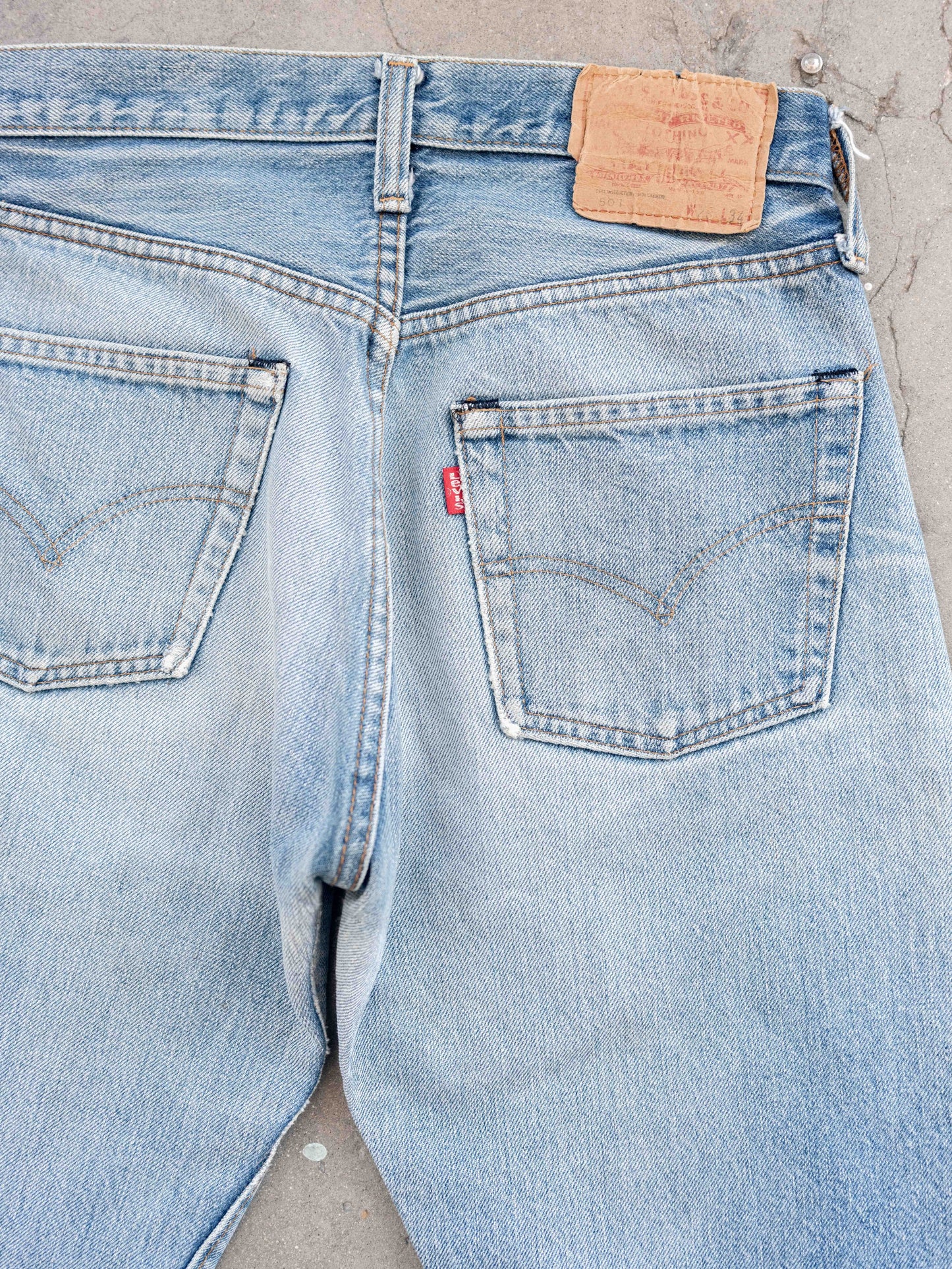 1980’s Light Mid Whiskered Levi’s 501s Redlines 29W