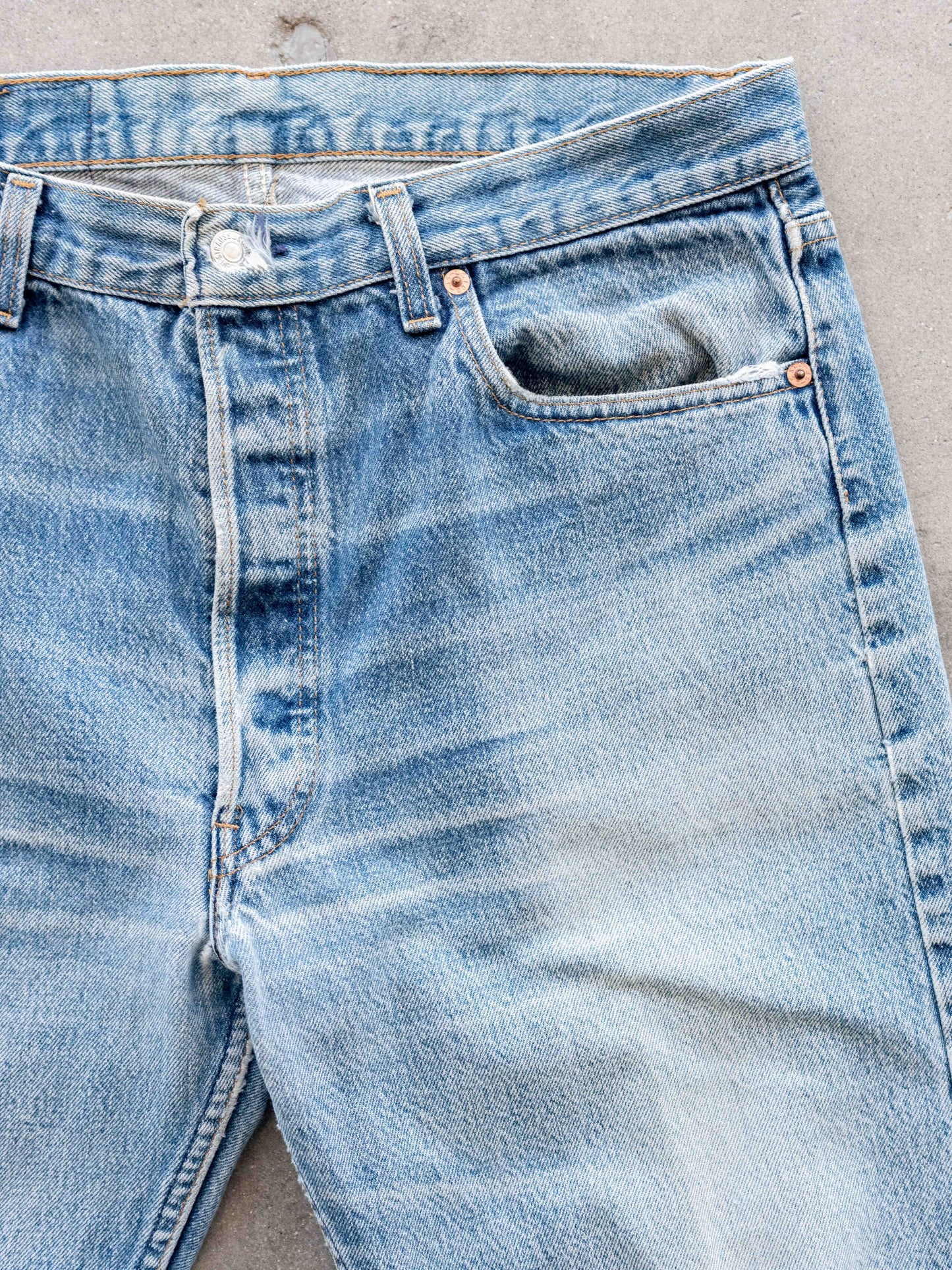 1980’s Whiskered and Worn Levi’s 501s 35W