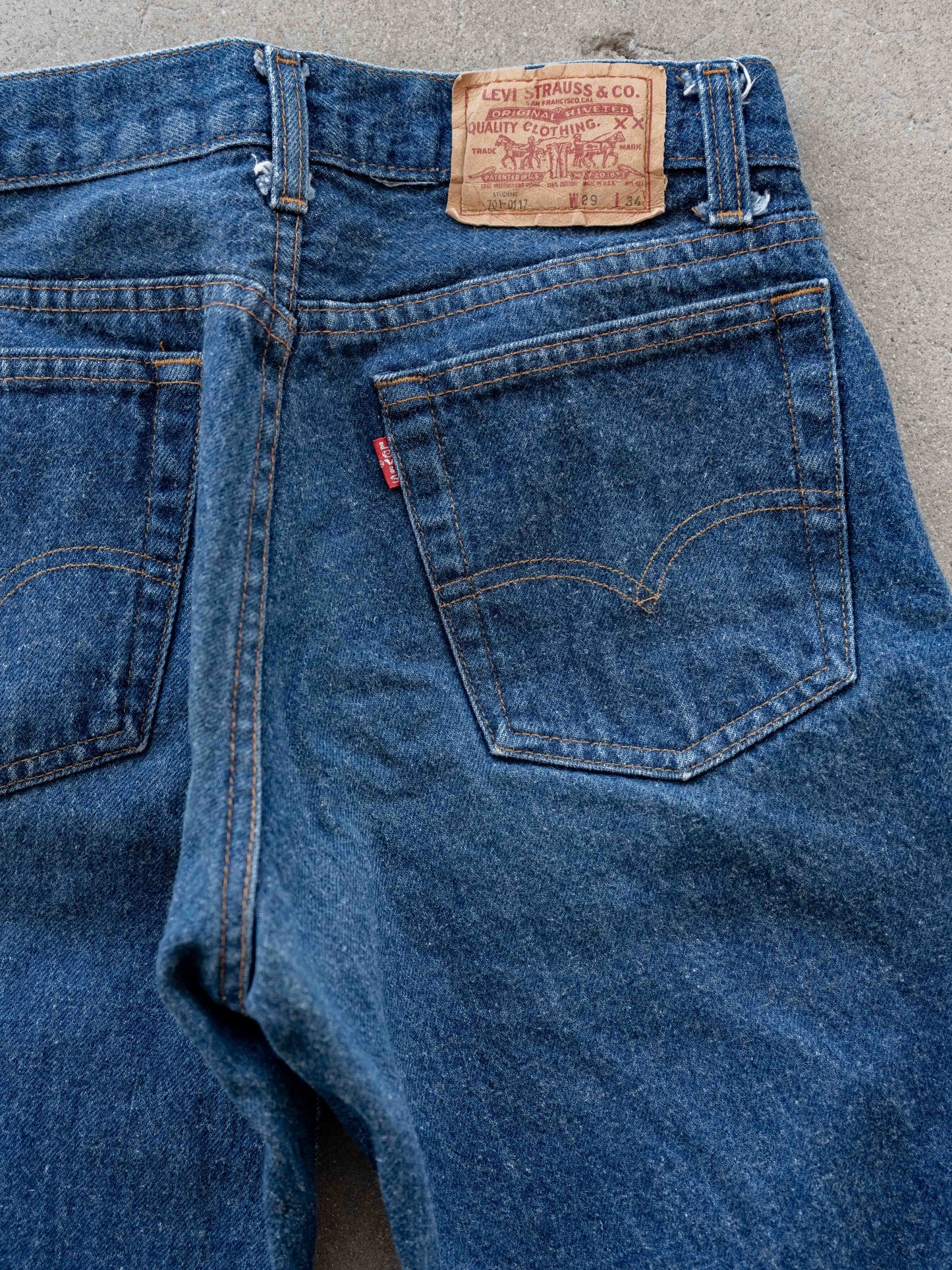 1980’s Dark and Clean Levi’s 701s 28W