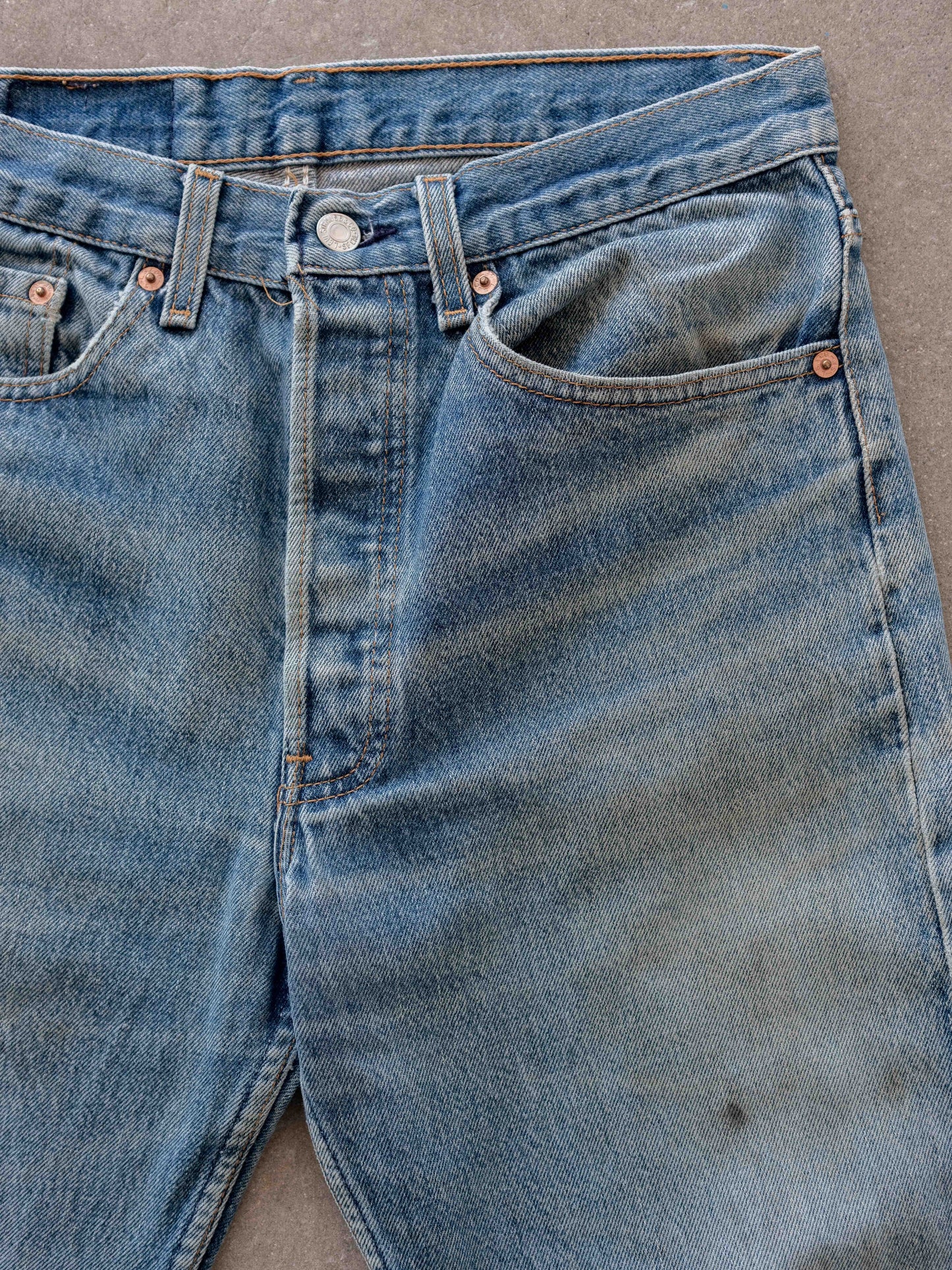 1990’s Whiskered and Dirtied Levi’s 501s 31W