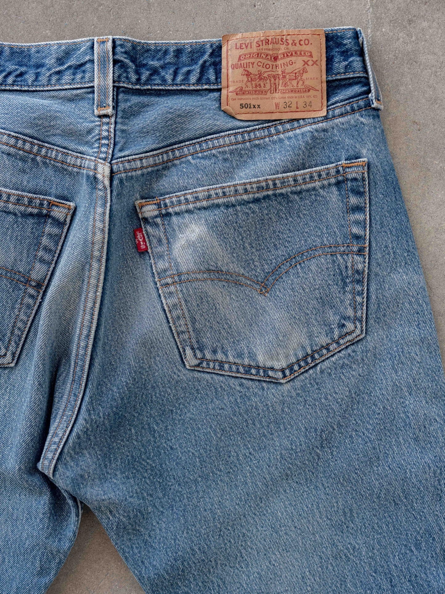 1990’s Soft and Repaired Midwash Levi’s 501’s 32W