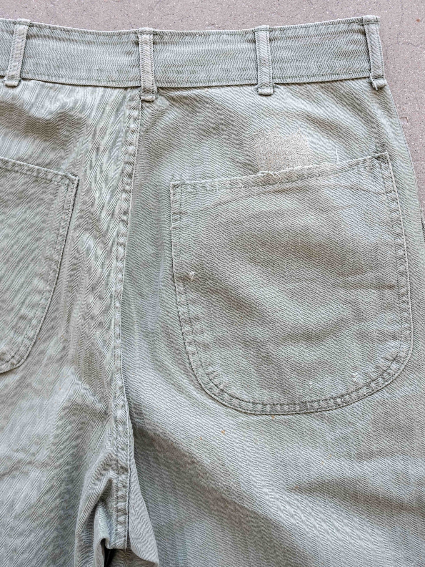 1940’s USMC HBT Green Military Pants 30W