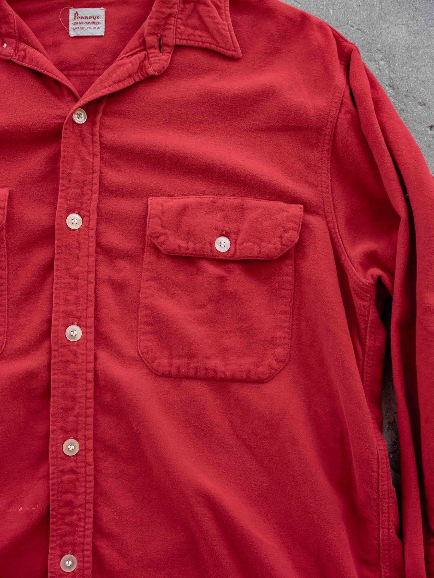 1950’s Red Penney’s Sanforized Cotton Flannel