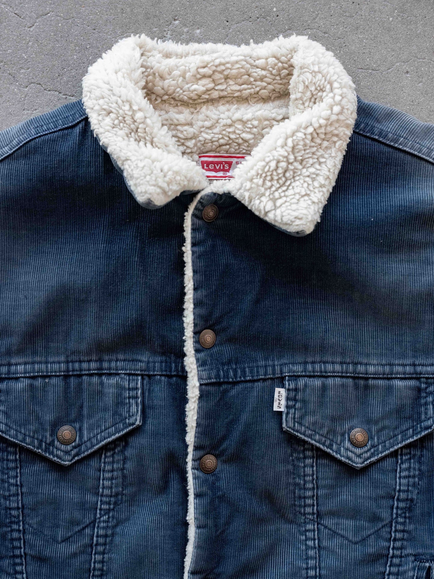 1980’s Faded Blue Levi’s Corduroy Sherpa Jacket