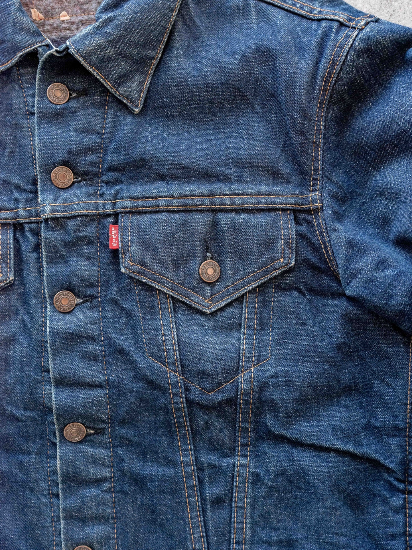 1960’s Dark and Clean Big E Blanket Lined Levi’s Type 3
