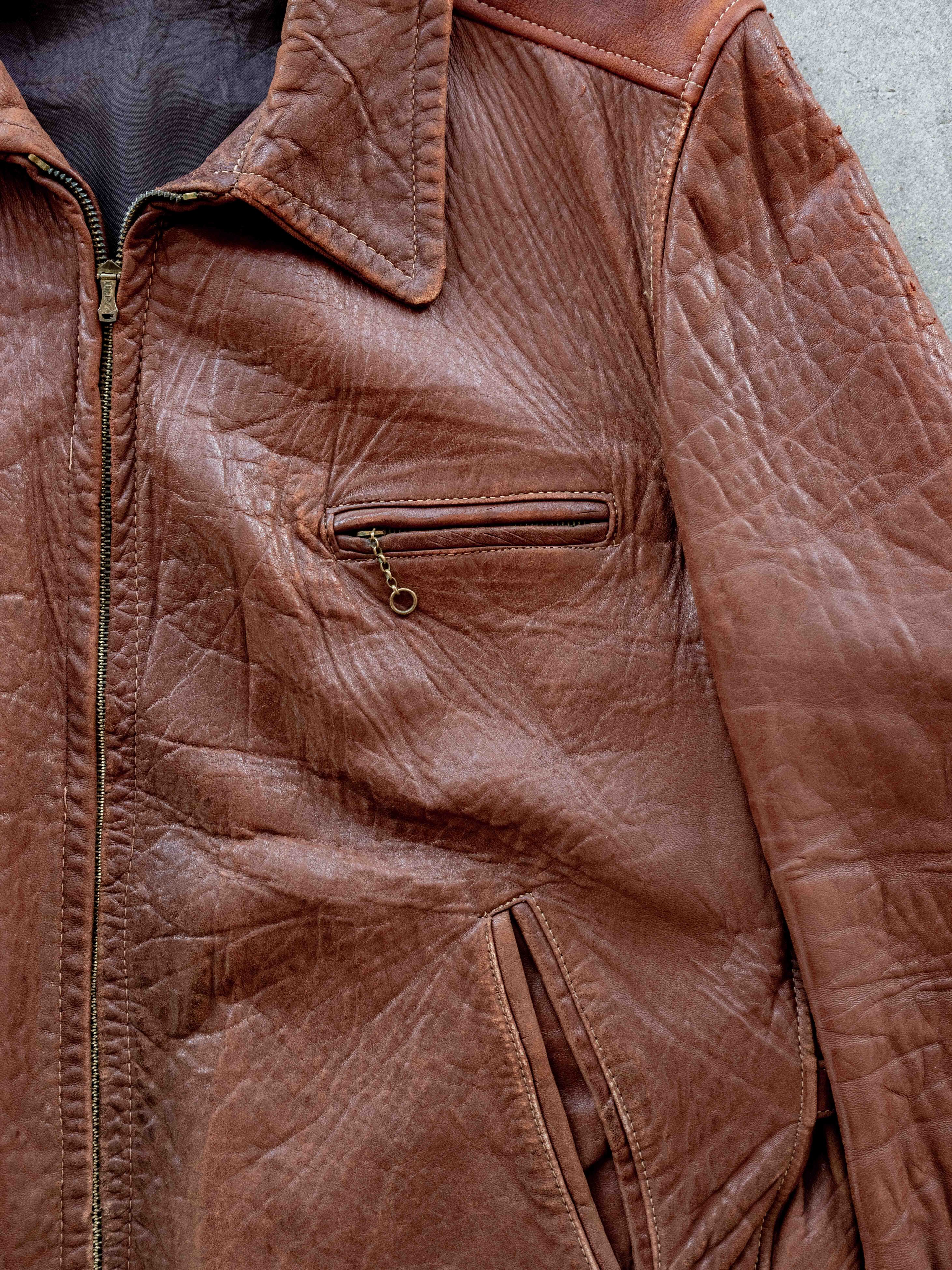 1940's/1950's Slightly Thrashed Sportclad 3 Pocket Leather Jacket